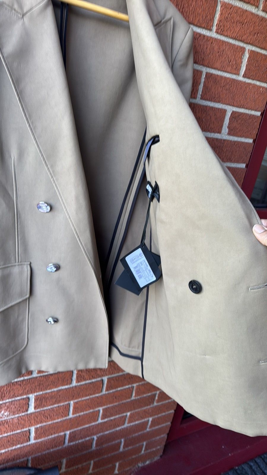 Balmain BALMAIN Taupe Double-Breasted Blazer Size Large/52 NWT Size 52R - 3 Thumbnail