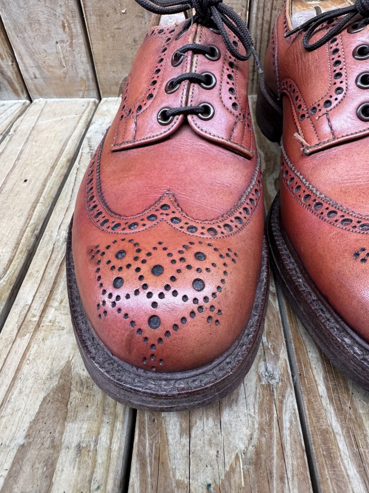 Tricker's Tricker’s bourton brown wingtip shoes UK 9.5 Size US 10.5 / EU 43-44 - 23 Thumbnail