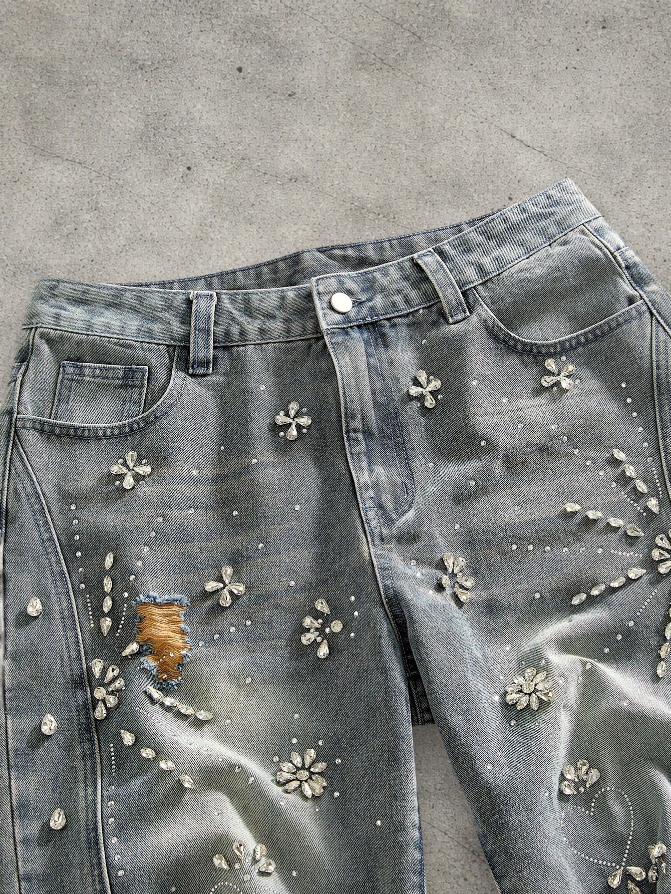 Vintage Washed ice denim shorts Size US 32 / EU 48 - 4 Thumbnail