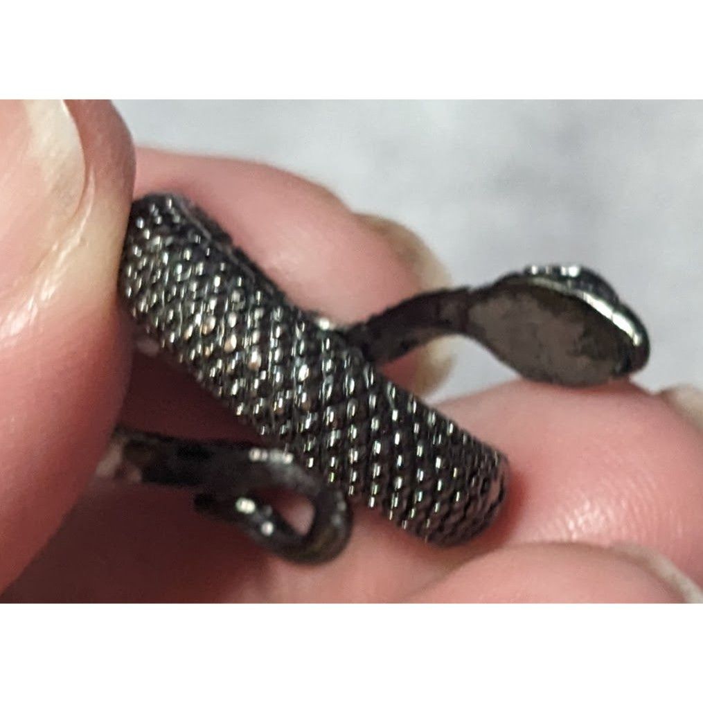 Other Gothic Gunmetal Tone Textured Snake Ring Size 5 1/2 Size ONE SIZE - 7 Thumbnail