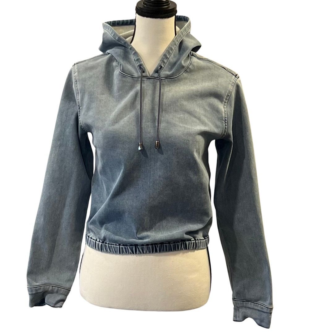 Frame Frame Women's Denim Cropped Hoodie Size S Size S / US 4 / IT 40 - 1 Thumbnail