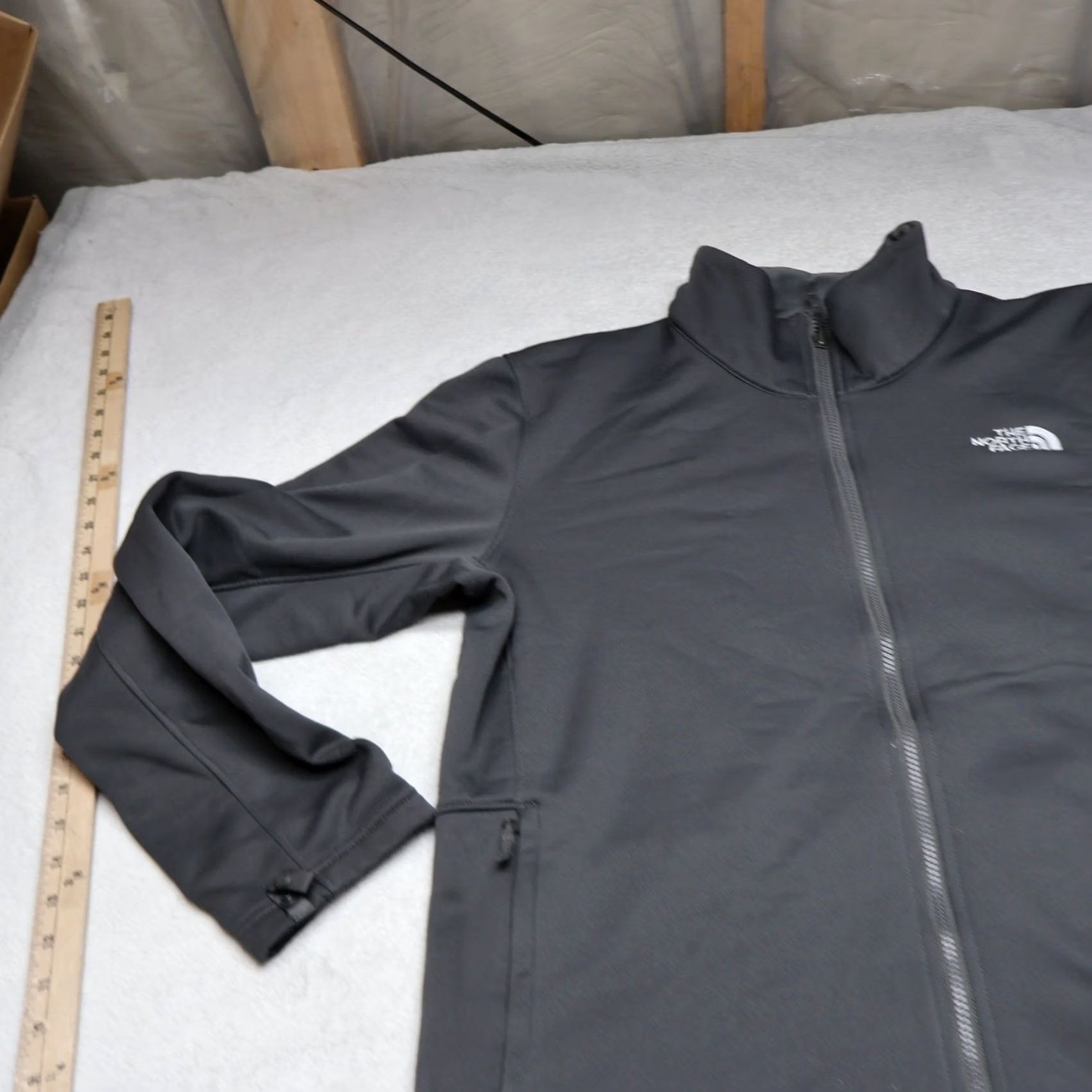 The North Face The North Face Jacket Mens Large Grey Softshell Fleece Lined Wind Rain Full Zip Hike Size US L / EU 52-54 / 3 - 2 Thumbnail