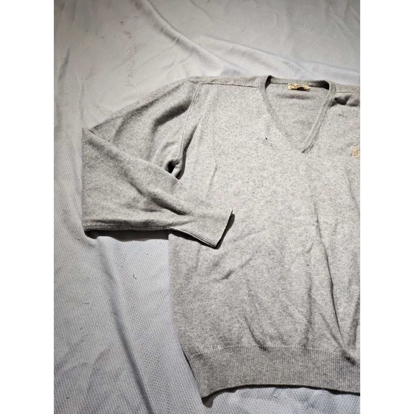 Logo 7 VINTAGE Braemar Sweater Mens Sz 48 Gray 1990s 100% Cashmere Logo Scotland 90s Size L / US 10 / IT 46 - 3 Thumbnail