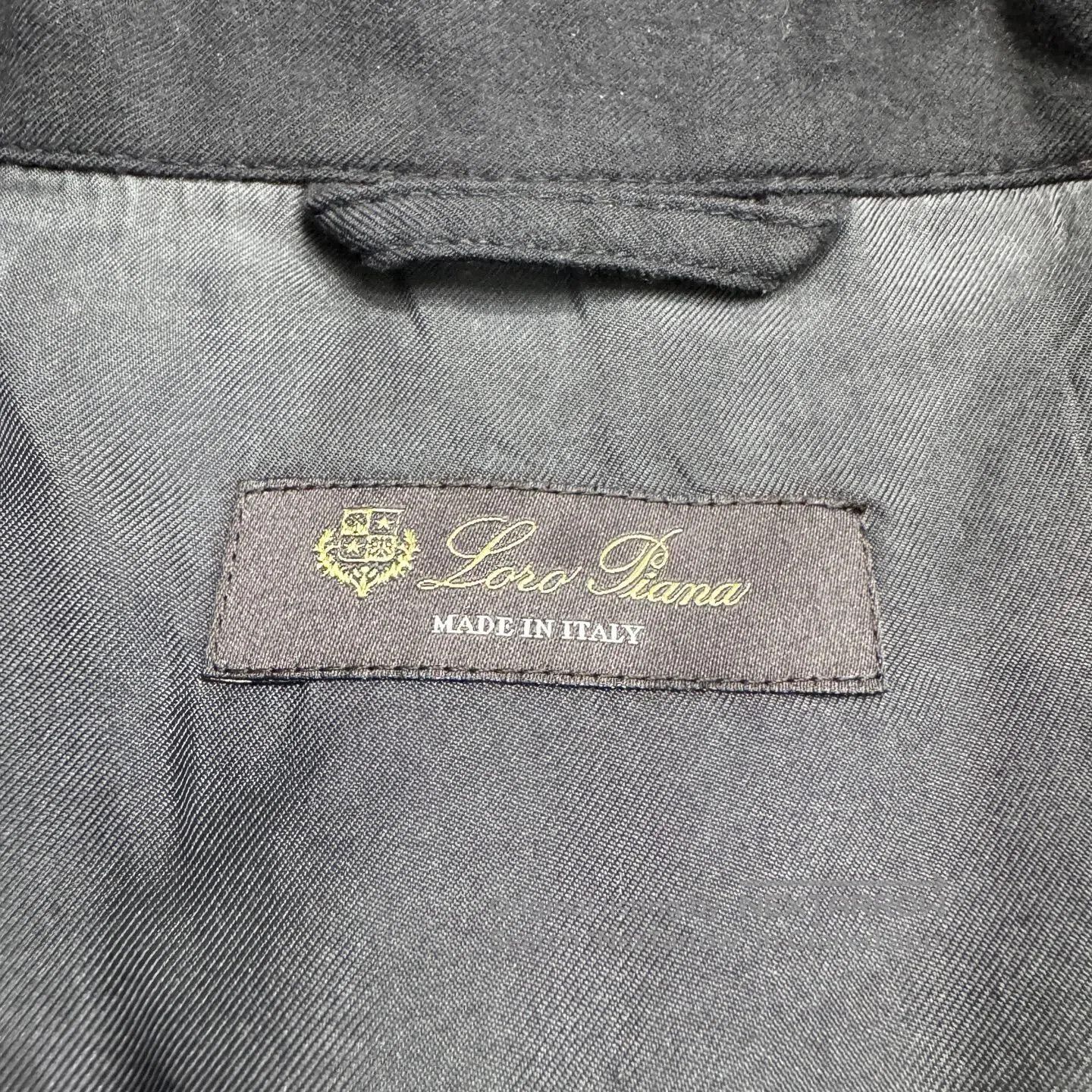 Loro Piana LORO PIANA Leather-tanned wool-cotton coat with (seam-stit Size US XXL / EU 58 / 5 - 3 Thumbnail