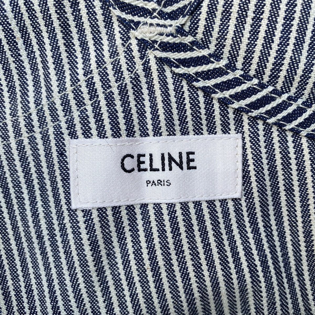 Celine × Hedi Slimane Celine Hickory Denim Overalls Size US 28 / EU 44 - 12 Thumbnail