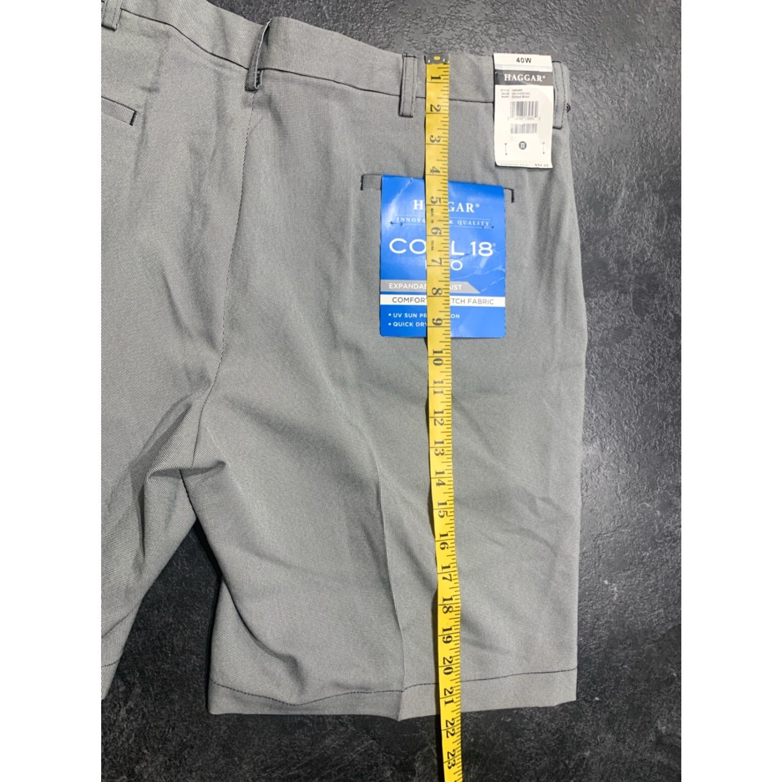 Haggar Haggar Men's Golf Shorts 40 W Gray Flat Front Chino Stretch UV Protection Cool 18 Pro Men Size US 40 / EU 56 - 5 Thumbnail