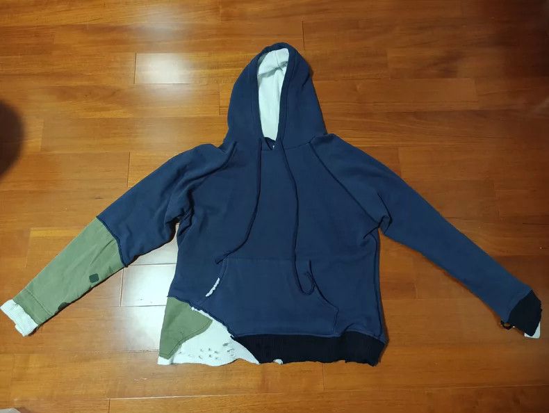 Greg Lauren Greg Lauren Men's Worn Patchwork Sweatshirt 2504-Nextarrow Size US XL / EU 56 / 4 - 1 Thumbnail