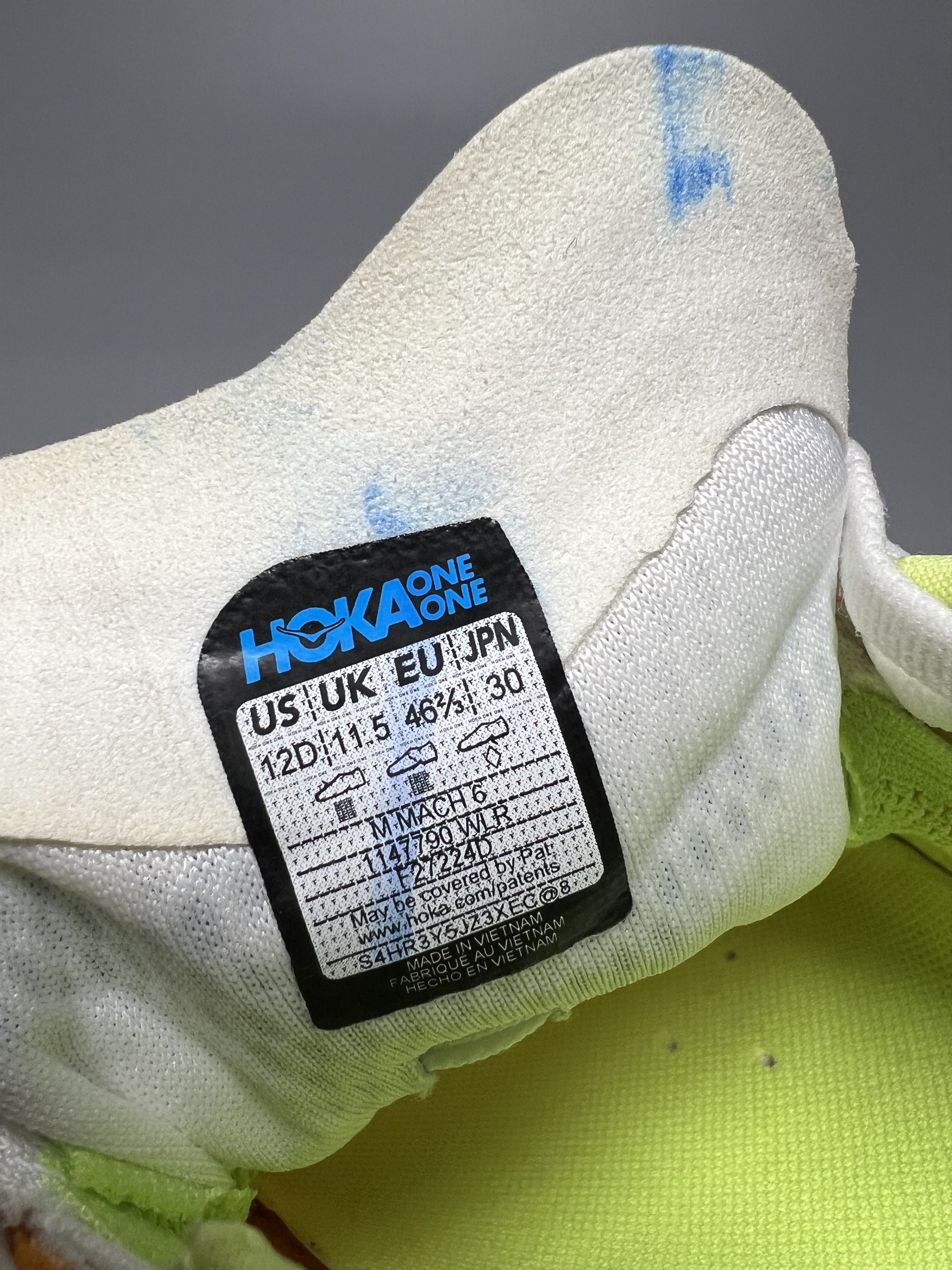 Hoka 12D Hoka One One Mach 6 Running Shoes 1147790-WLR Size US 12 / EU 45 - 18 Thumbnail