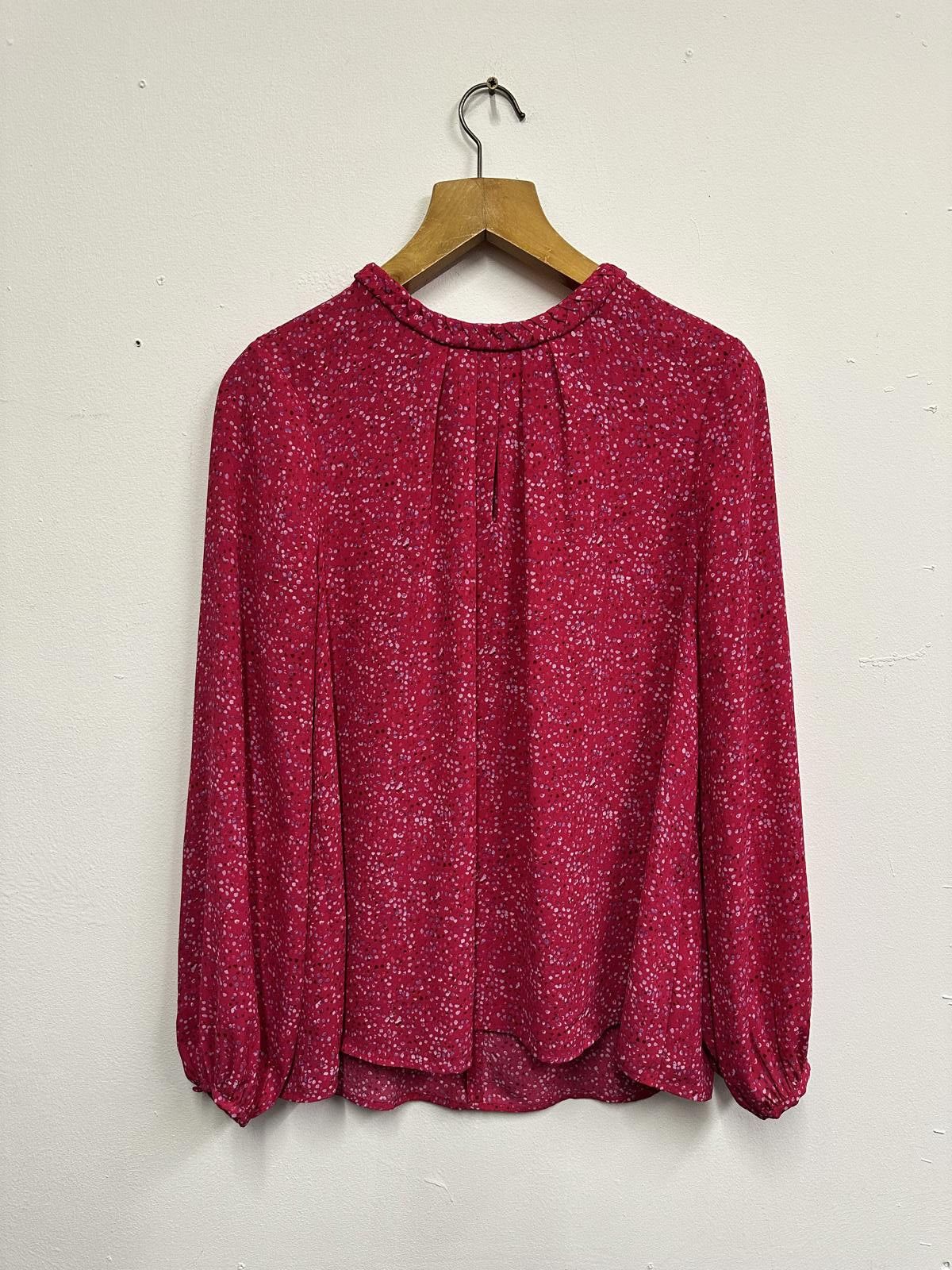 Other Hobbs Women's Long Sleeve Pink Patterned Blouse Size L / US 10 / IT 46 - 1 Thumbnail
