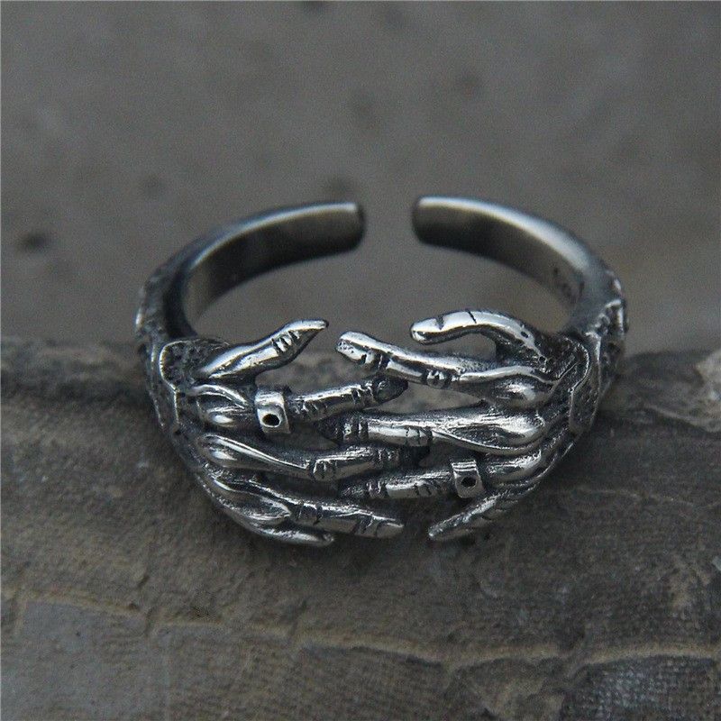 Jewelry Punk-Style Adjustable Open Demon Hand Ring Size ONE SIZE - 1 Thumbnail