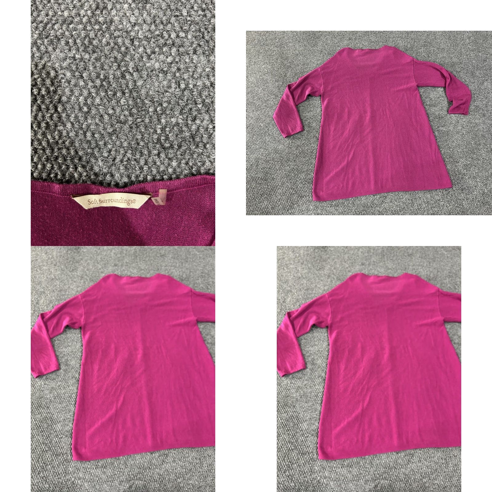 Soft Surroundings VINTAGE? No. Soft Surroundings Sweater Dress Womens L Pink V-Neck Tunic Long Sleeve Knit—Casual, 3/4 Sleeve, Pullover, Solid Knit Dress Size L / US 10 / IT 46 - 8 Thumbnail
