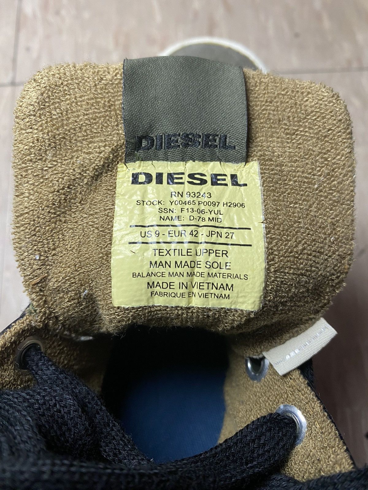 Diesel Vintage diesel hi top sneaker Size US 9 / EU 42 - 2 Thumbnail