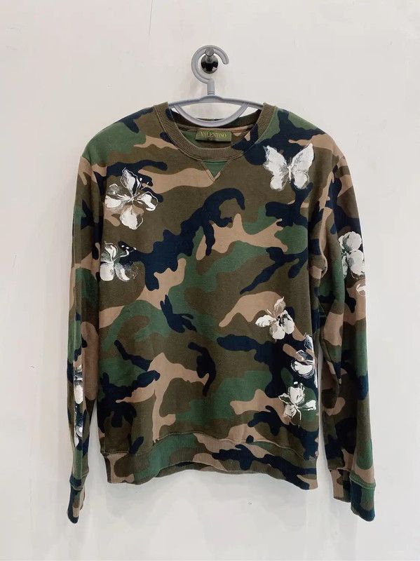 Valentino Valentino Green Camouflage Long Sleeve Sweatshirt 0089 Size S / US 4 / IT 40 - 1 Thumbnail