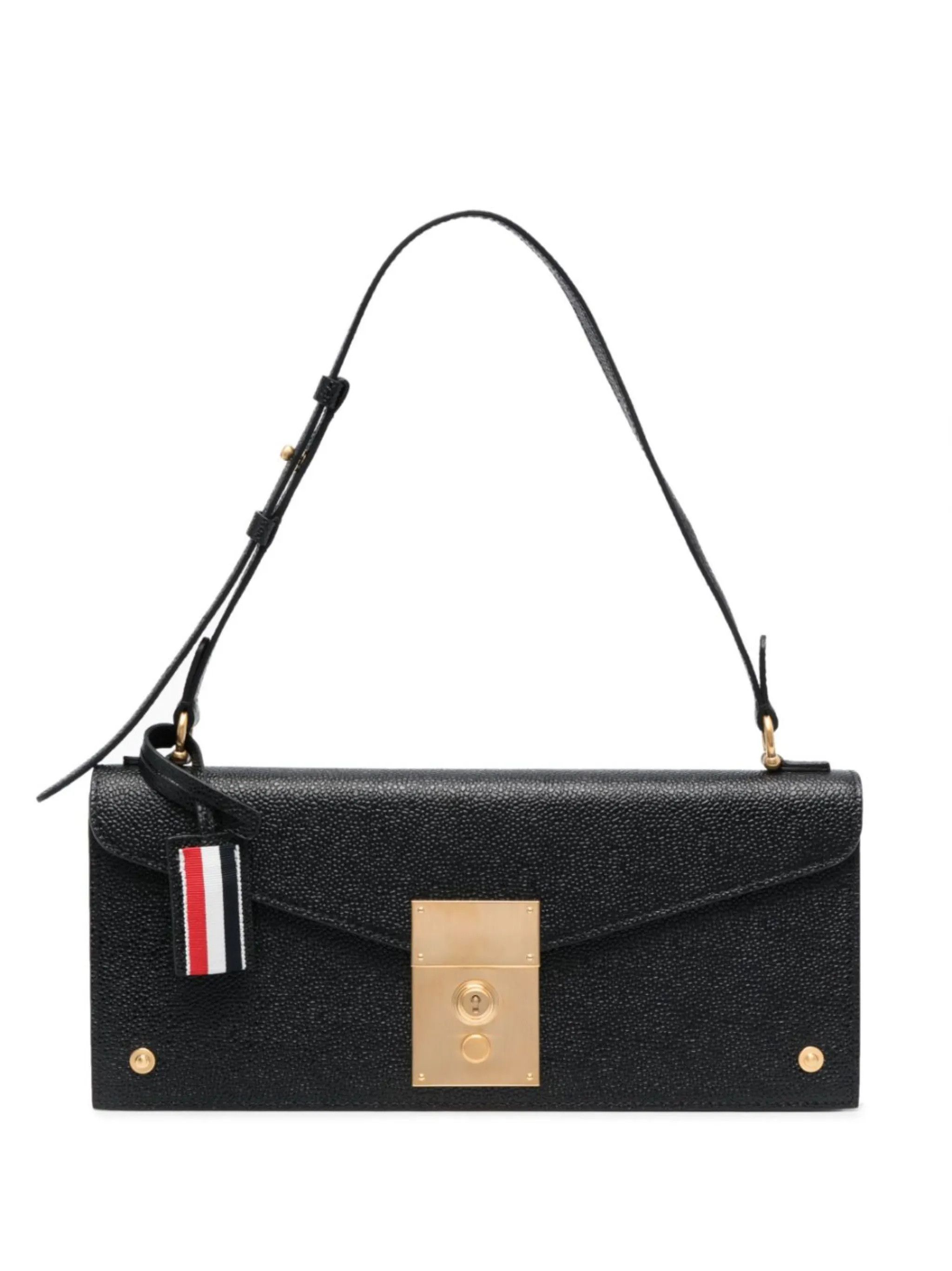 Thom Browne Thom Brown Mrs Thom Black Pebble Leather Baguette Bag, Women's