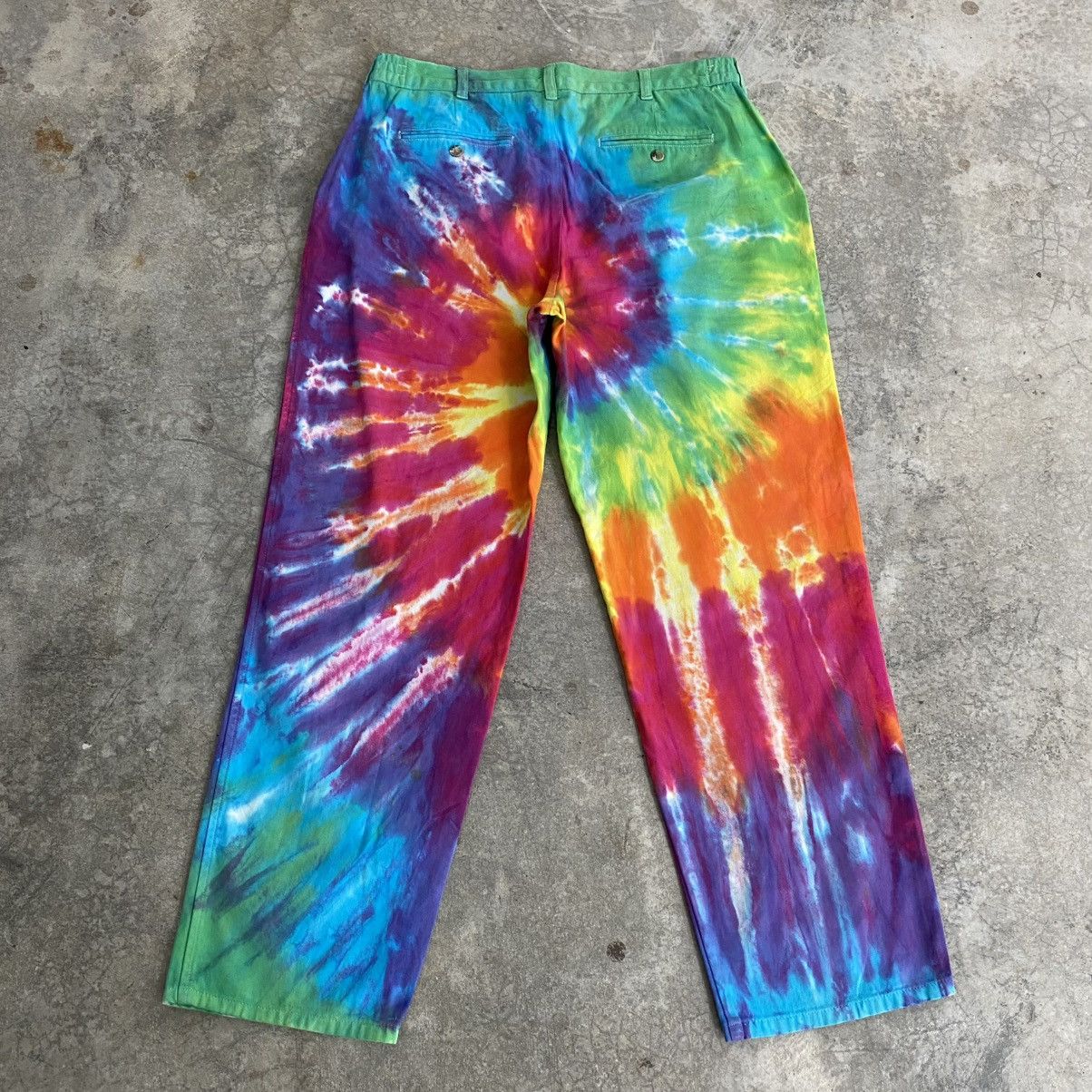 L.L. Bean Vintage 1980’s LL Bean Psychedelic Pleated Wide Pants Size US 34 / EU 50 - 12 Thumbnail