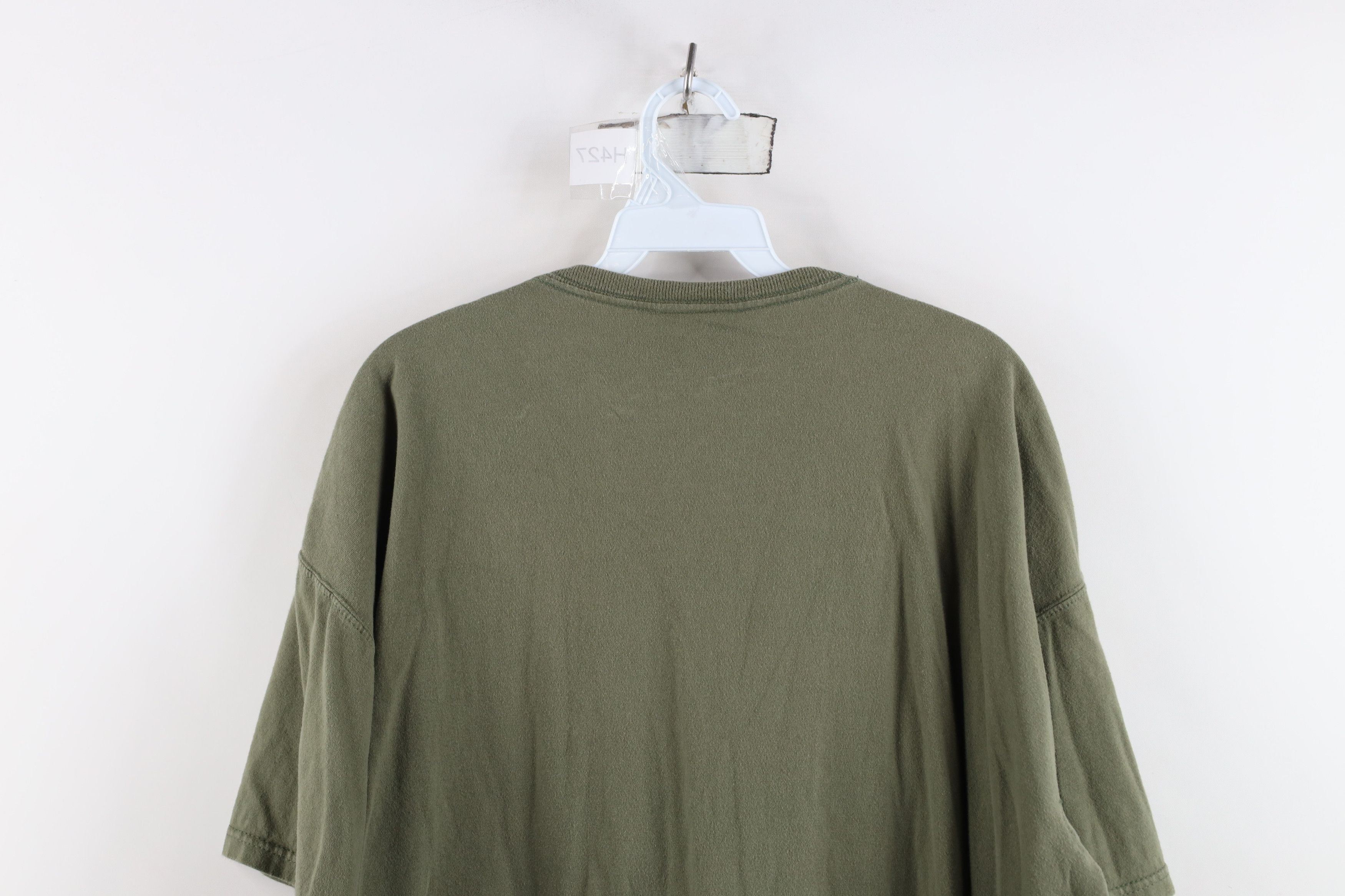 Russell Athletic Vintage 90s Russell Athletic Cotton T-Shirt Olive Green Size US L / EU 52-54 / 3 - 13 Thumbnail
