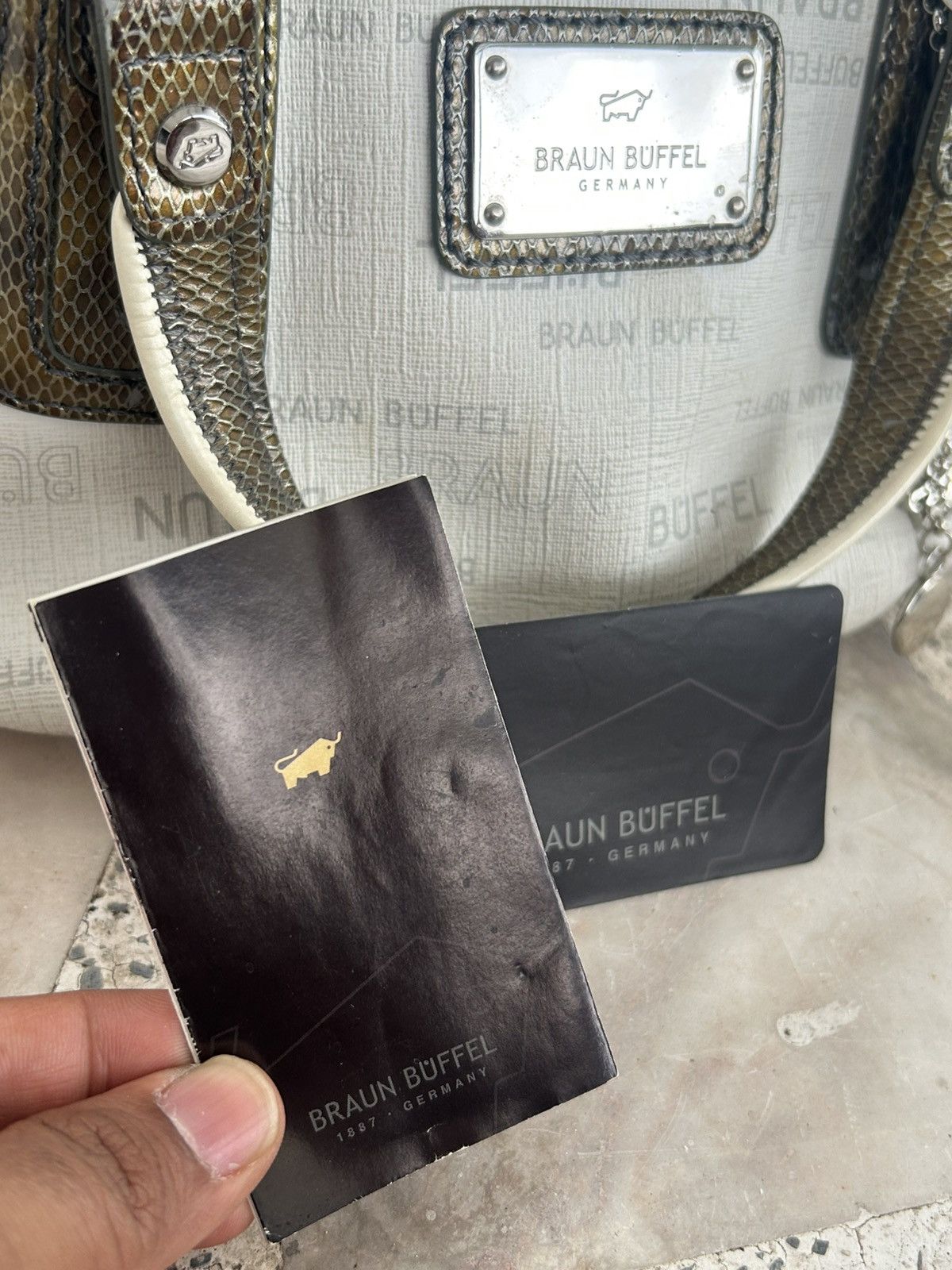 Braun Braun Buffel Mini Handle Beg Beige White Size ONE SIZE - 13 Thumbnail
