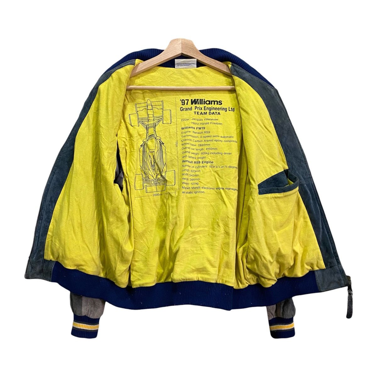 Formula 1 Vintage Williams Renault F1 World Champions Suede Bomber Size US M / EU 48-50 / 2 - 3 Thumbnail