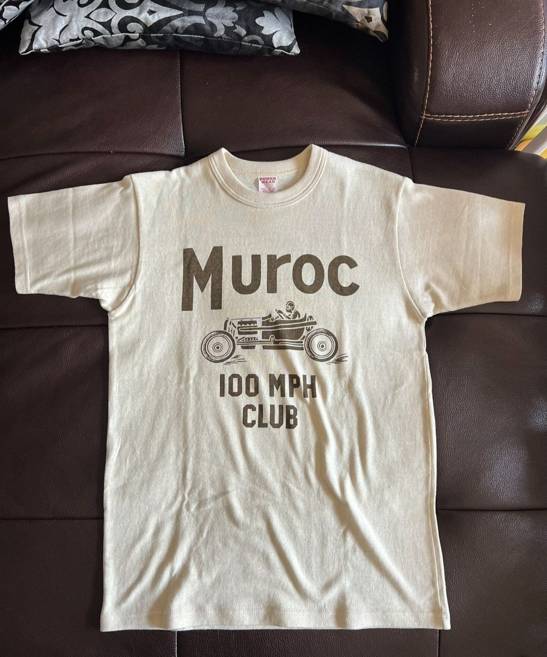 image of Freewheelers Muroc 1920-30S Racing Short Sleeve T-Shirt in White, Men's (Size Small)