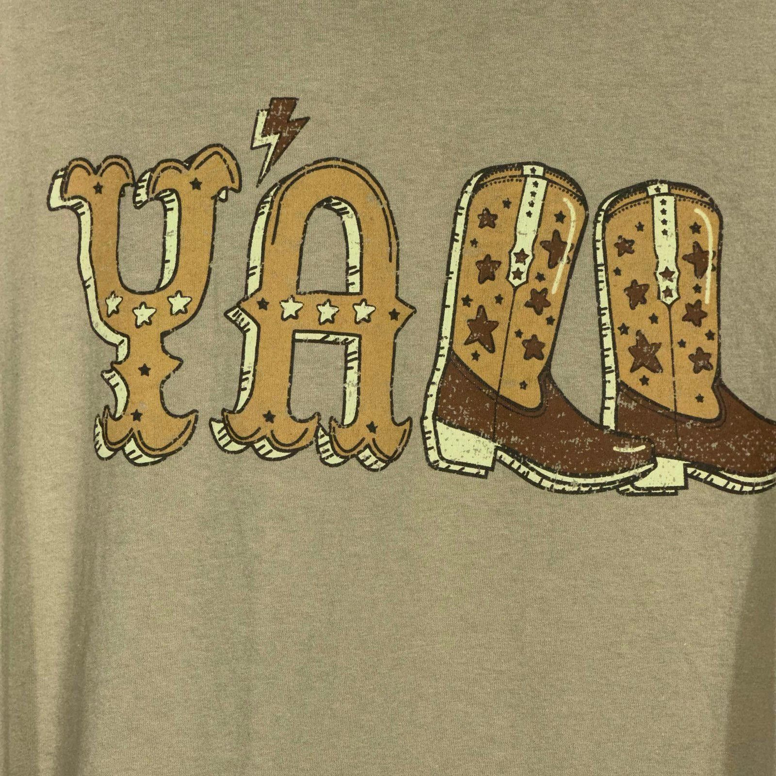 Fruit Of The Loom Fruit of the Loom 3X Graphic 'Y'all' Cowboy Boots T-Shirt Size 3XL / US 20-22 - 3 Thumbnail