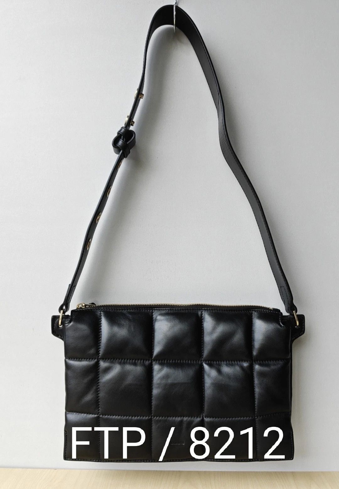 Allsaints ALLSAINTS Sheringham Leather Quilted Shoulder Bag FTP - 8212 Size ONE SIZE - 14 Thumbnail