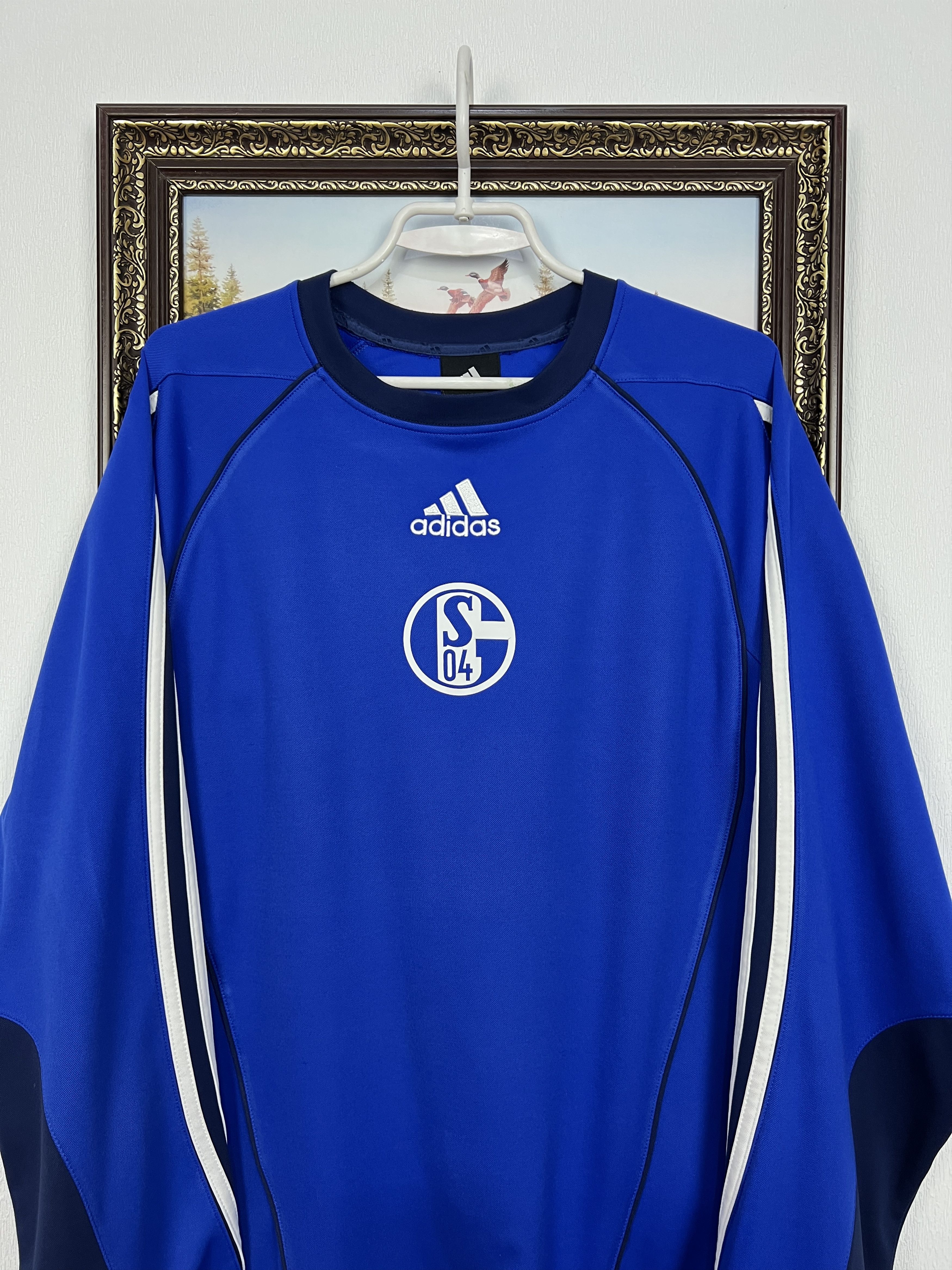 Adidas Vintage Adidas FC Schalke 04 Football Train Sweatshirt Size US M / EU 48-50 / 2 - 2 Thumbnail