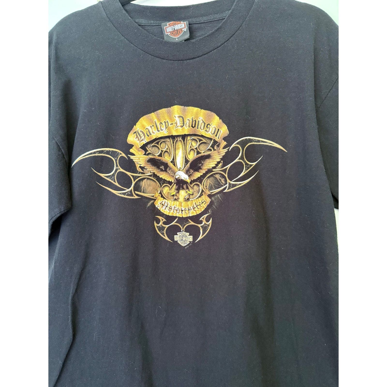 Vintage Vintage 90s Biker Harley Davidson Motorcyle Black Tee Large Size US L / EU 52-54 / 3 - 3 Thumbnail