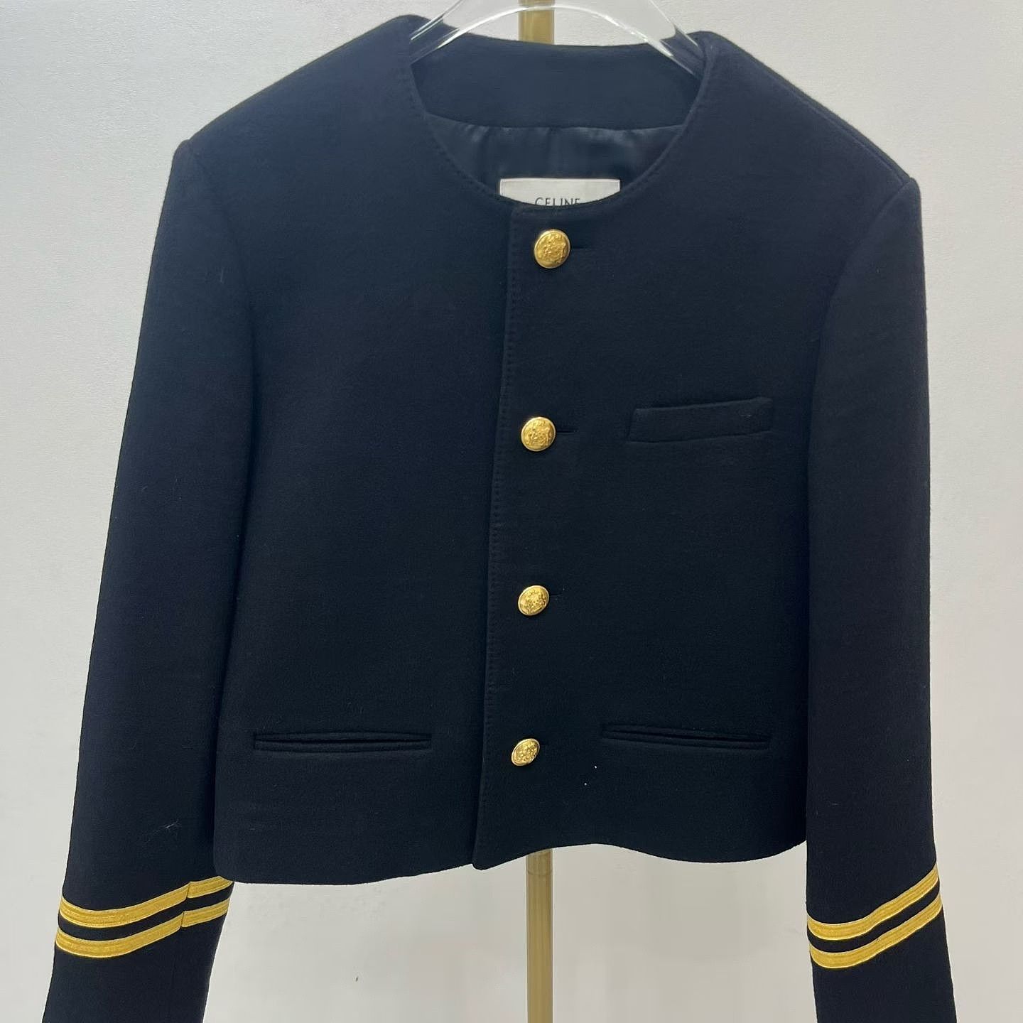 Celine Celine Cashmere Gold Button Jacket Size 40 Size M / US 6-8 / IT 42-44 - 1 Thumbnail