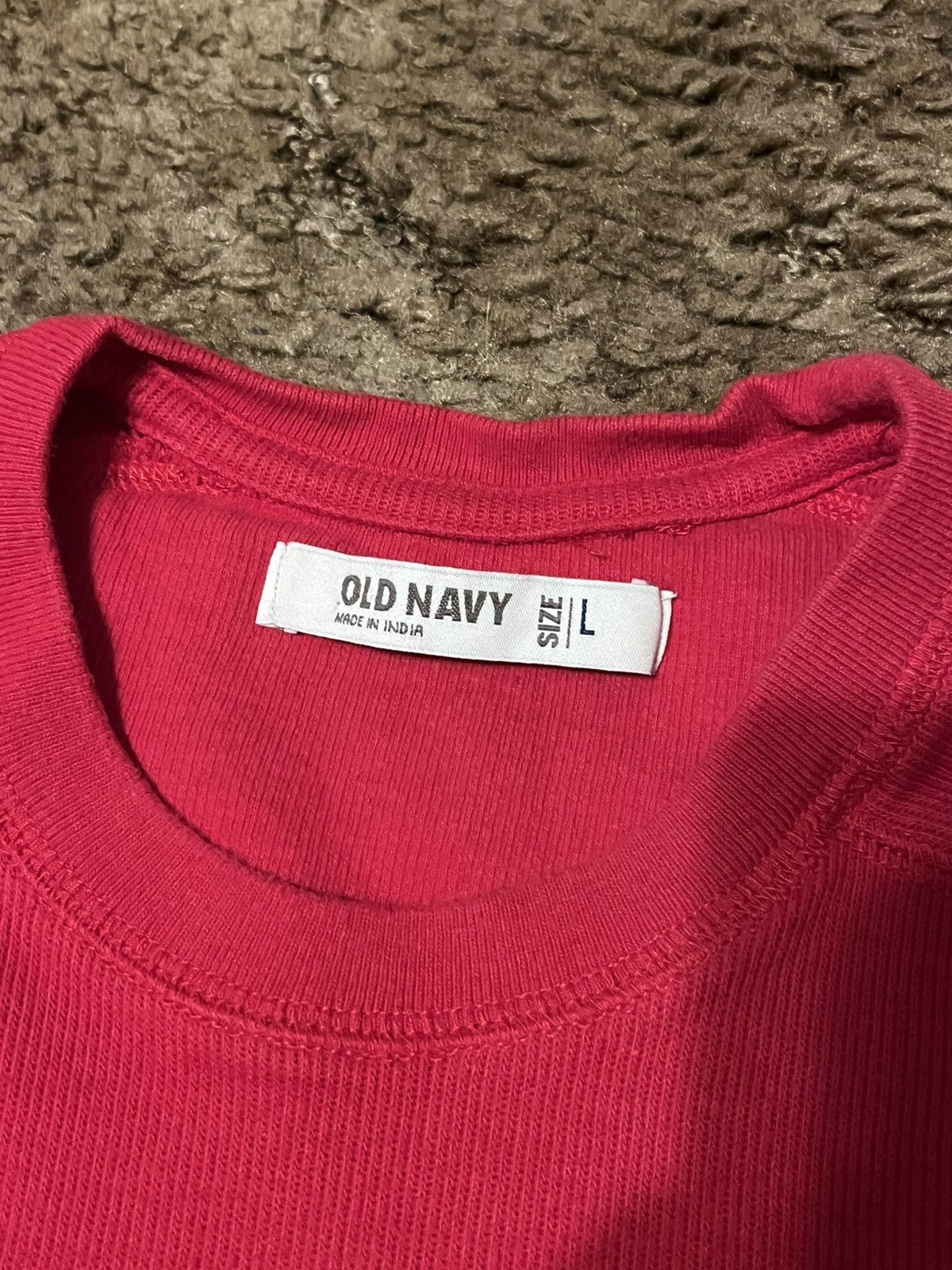 Old Navy Vintage Y2K Old Navy Long Sleeve Knit Sweater Red Large Size US L / EU 52-54 / 3 - 3 Thumbnail