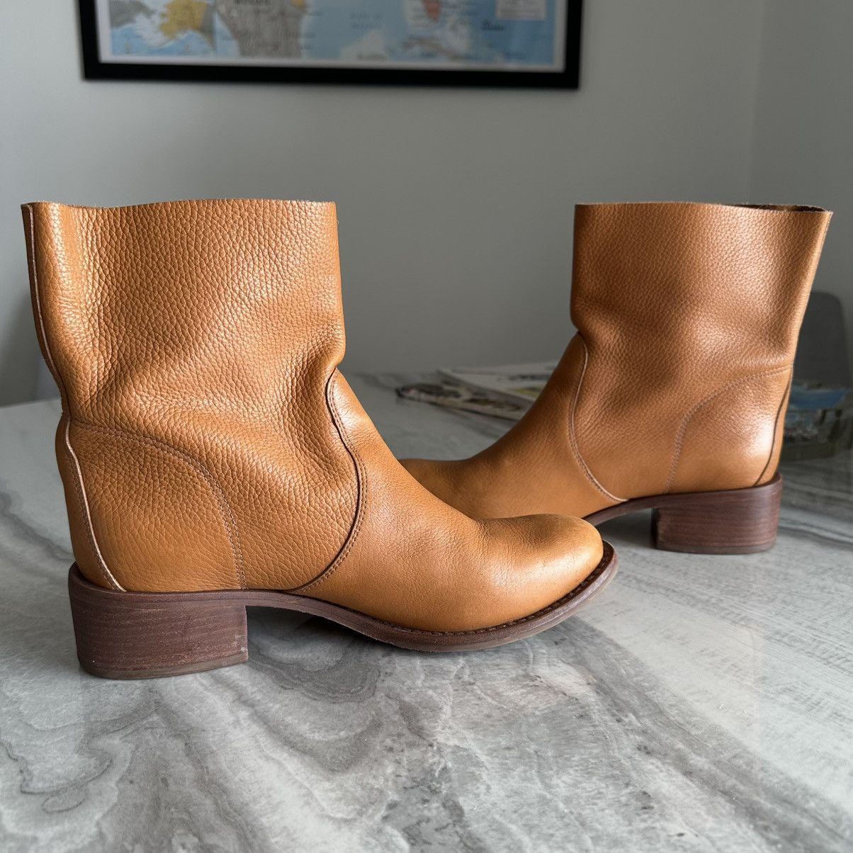 Tory Burch Tory Burch Siena Leather Bootie in Light Tan Size US 8 / IT 38 - 6 Thumbnail
