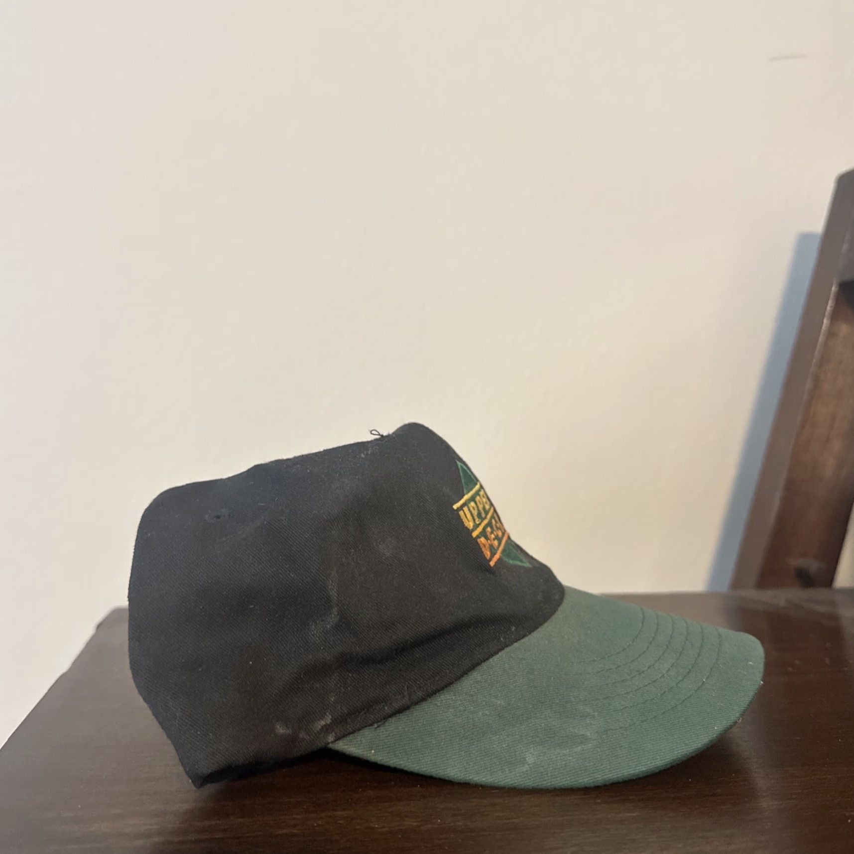 Vintage VINTAGE Snapback Upper Deck Baseball Cards Hat Cap Green & Black 90s Men One Size Black SnapBack Size ONE SIZE - 4 Thumbnail
