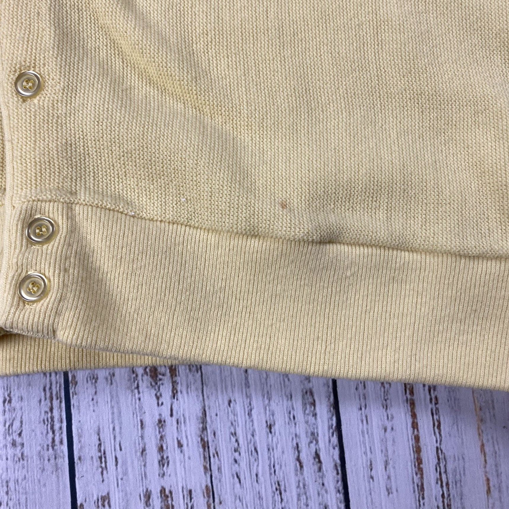 Jantzen VINTAGE JANTZEN 90s BANANA YELLOW CARDIGAN SWEATER ACRYLIC SIZE XL MENS Size US XL / EU 56 / 4 - 3 Thumbnail