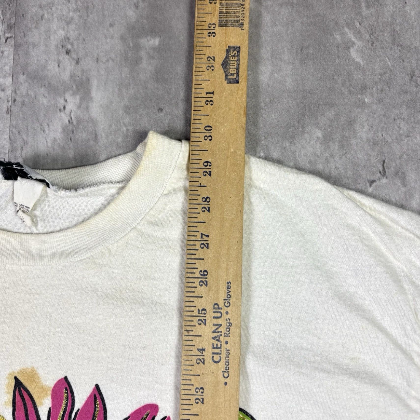 Sunflower VINTAGE FLOWER T-Shirt Women’s 2XL White Crew Neck Short Sleeve Flower 90s Mens Girls Size XXL / US 16-18 / IT 52-54 - 4 Thumbnail