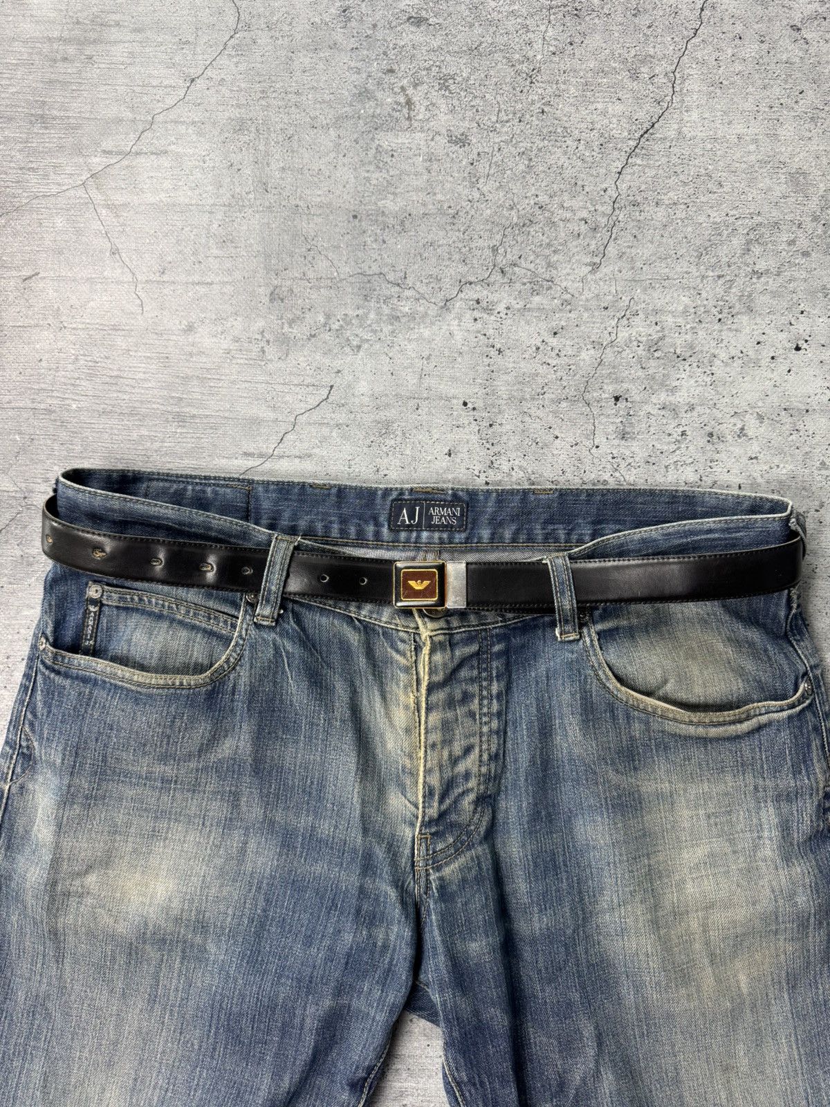 Armani Rare metal Buckle Emporio Armani leather belt 90s rare Size ONE SIZE - 3 Thumbnail