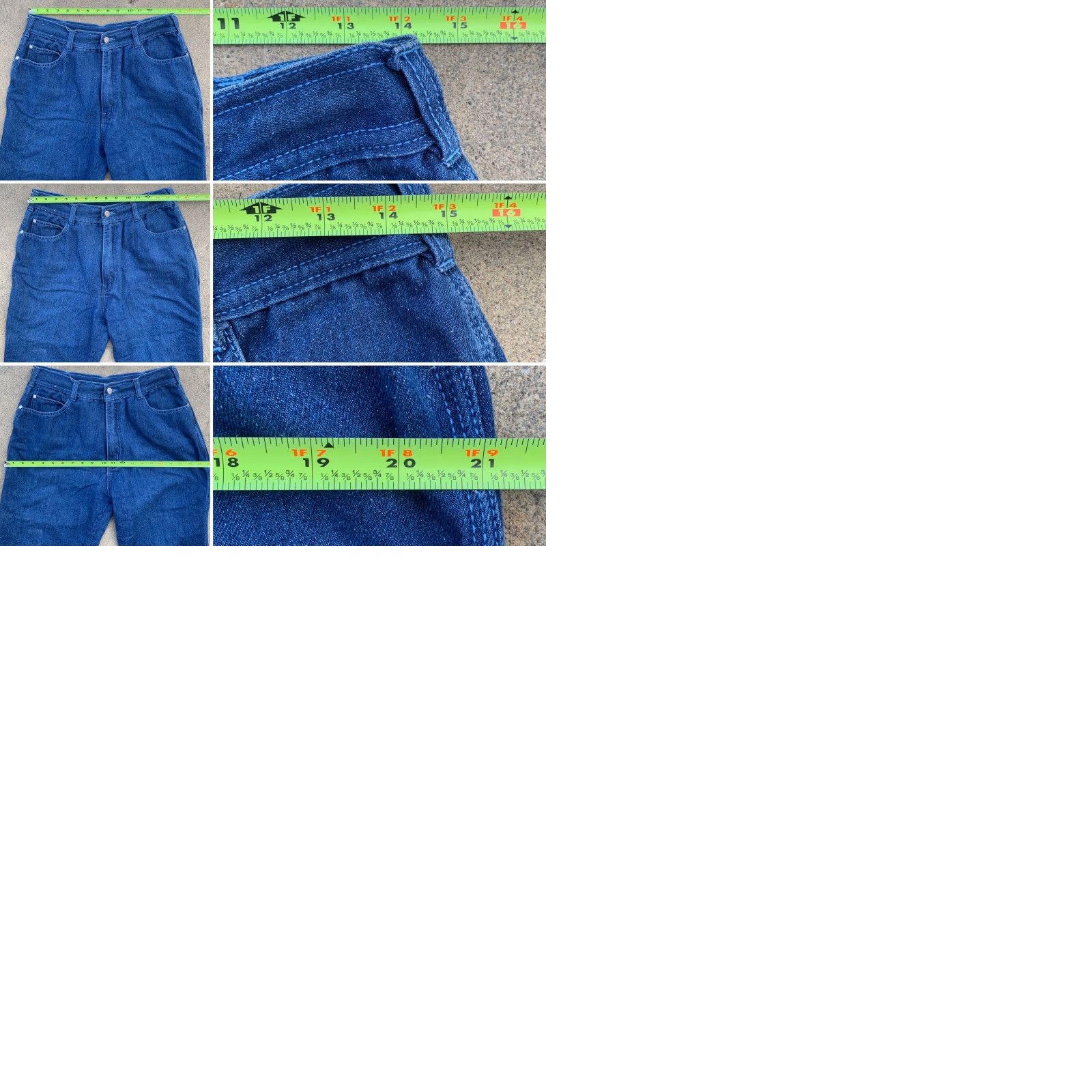 Area Vintage Country Blues Jeans Bell Telephone Work Jeans Embroidered Rear Pocket 18 (31”waist) Denim Blue Made in Taiwan Mens Jeans 70s 80s Size 40" / US 18 - 9 Thumbnail
