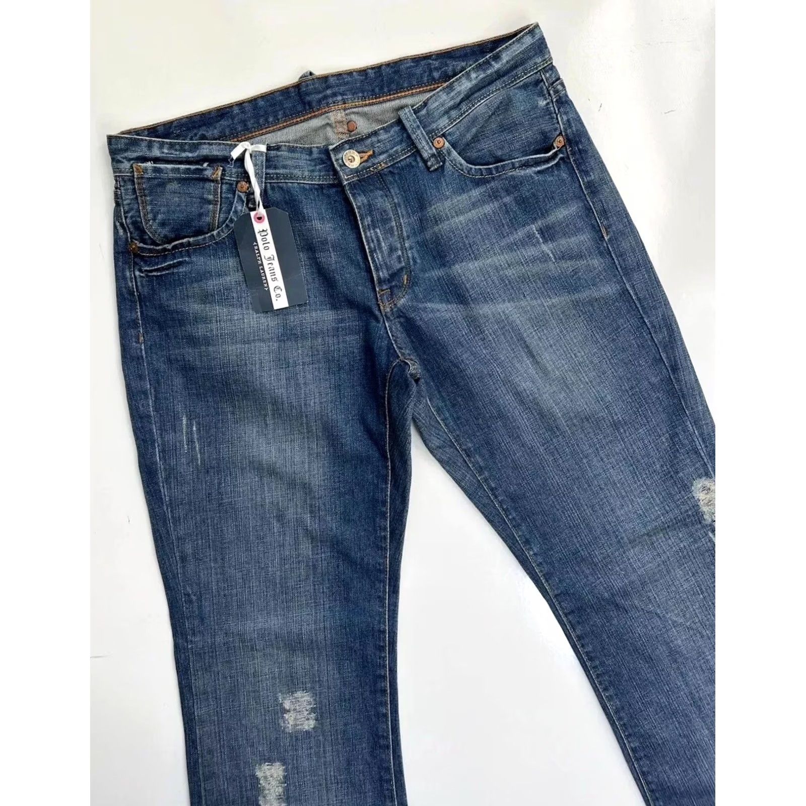 Ralph Lauren VINTAGE Ralph Lauren POLO Jeans Co Rigid Whitney Bootcut 90s Women’s 10/33 Blue Jeans Womens Size 32" / US 10 / IT 46 - 2 Thumbnail