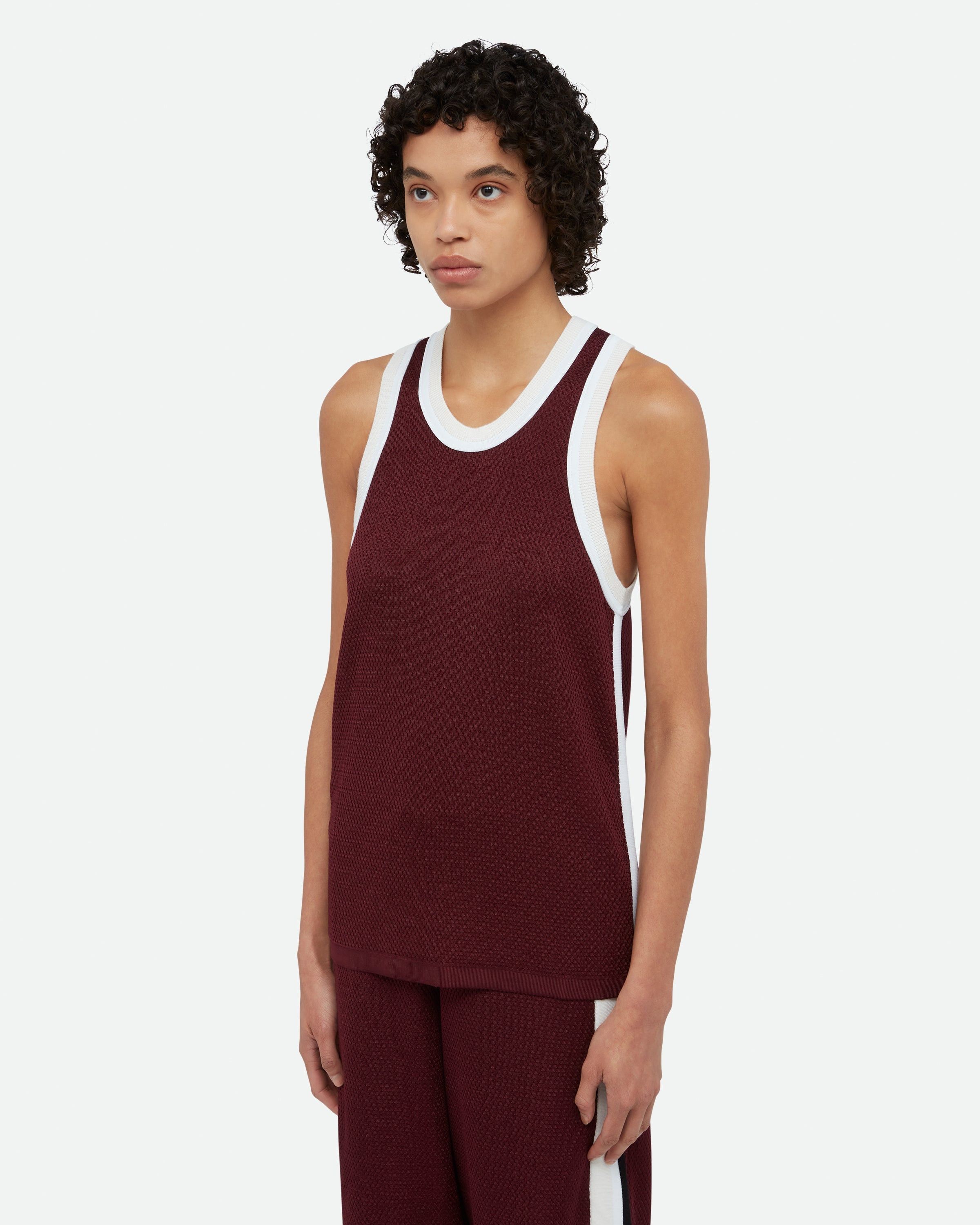 Wales Bonner o1mle0825 Unisex Rio Tank Top in Burgundy Size US L / EU 52-54 / 3 - 2 Thumbnail