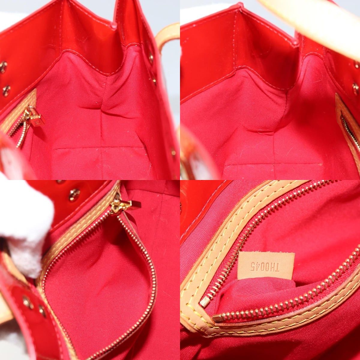 Louis Vuitton LOUIS VUITTON Monogram Vernis Reade PM Hand Bag Red Rouge Size ONE SIZE - 12 Thumbnail
