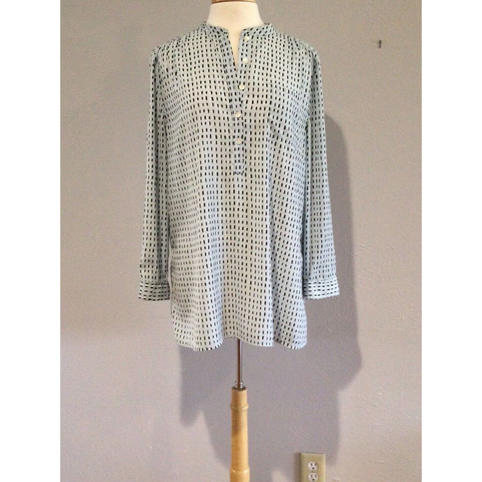 Other Caslon Long Sleeve 3/4 Button Front Tunic Sz 1/1X/14W/16W Size ONE SIZE - 3 Thumbnail
