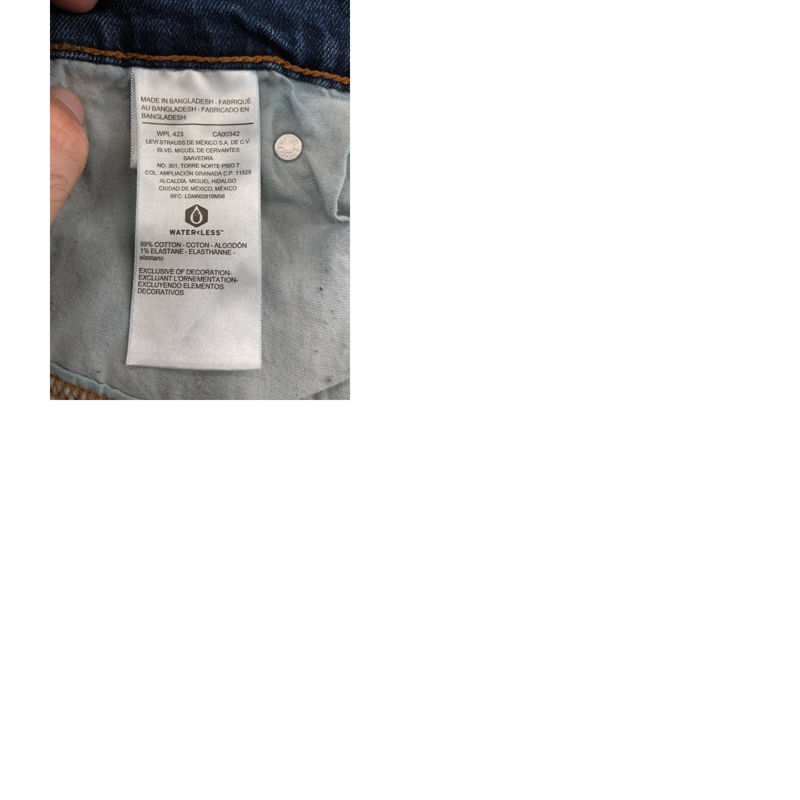 Levi's Levi's Signature Relaxed Straight Jeans Mens Size 44x30 Blue Dark Wash Denim 5-Pocket Belt Loops Regular Fit Mid Rise Classic Modern Vintage: No Size US 44 / EU 60 - 9 Thumbnail
