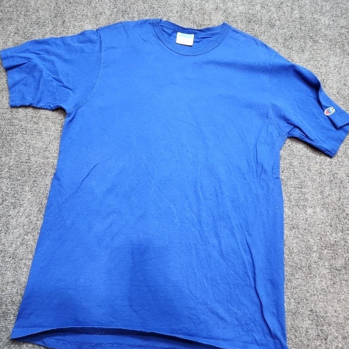 Champion VINTAGE Champion T-Shirt Men XL Blue 90s Solid Crew Neck Short Sleeve Cotton All Seasons Sportswear Size US XL / EU 56 / 4 - 4 Thumbnail