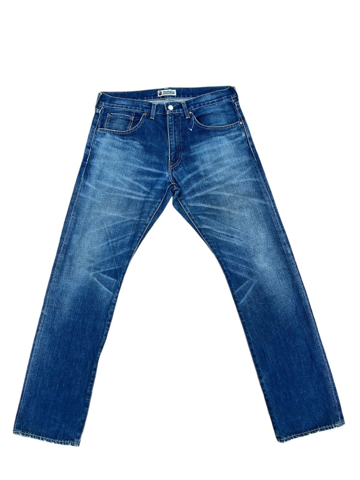 Bape A Bathing Ape Redline Selvedge Painter Denim Jeans Grailed