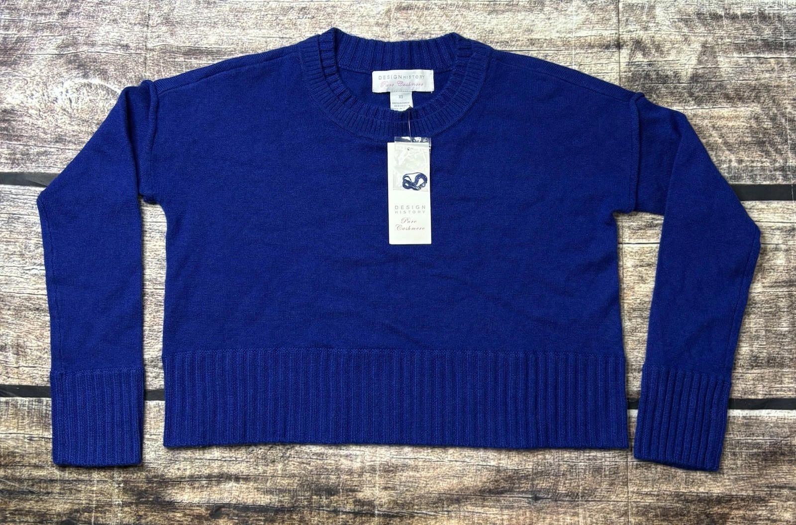 Other Design History Sweater Womens XS Cashmere Crop Oversized Size XS / US 0-2 / IT 36-38 - 1 Thumbnail