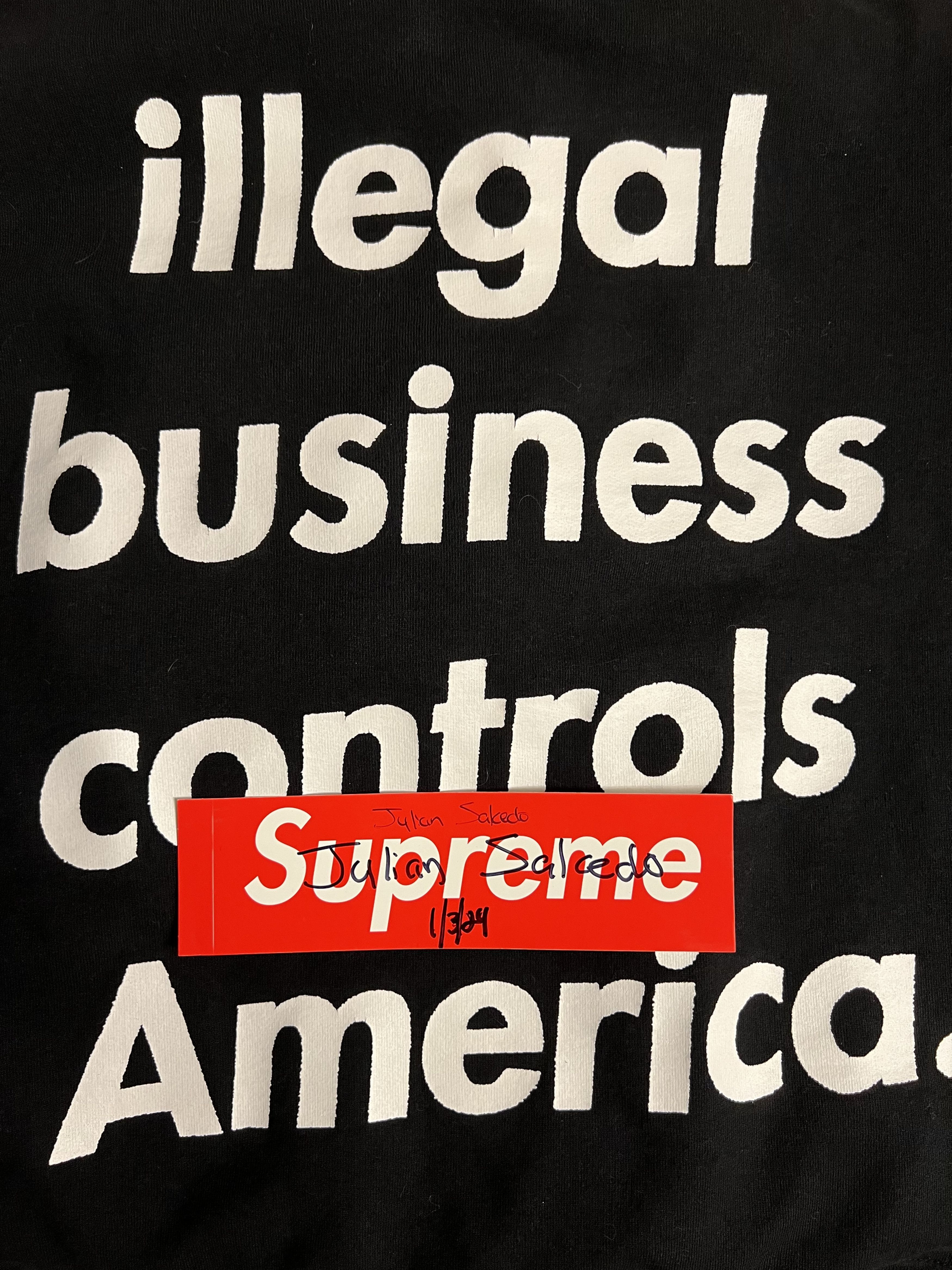 Supreme Supreme Illegal Business Hoodie Size US M / EU 48-50 / 2 - 2 Thumbnail