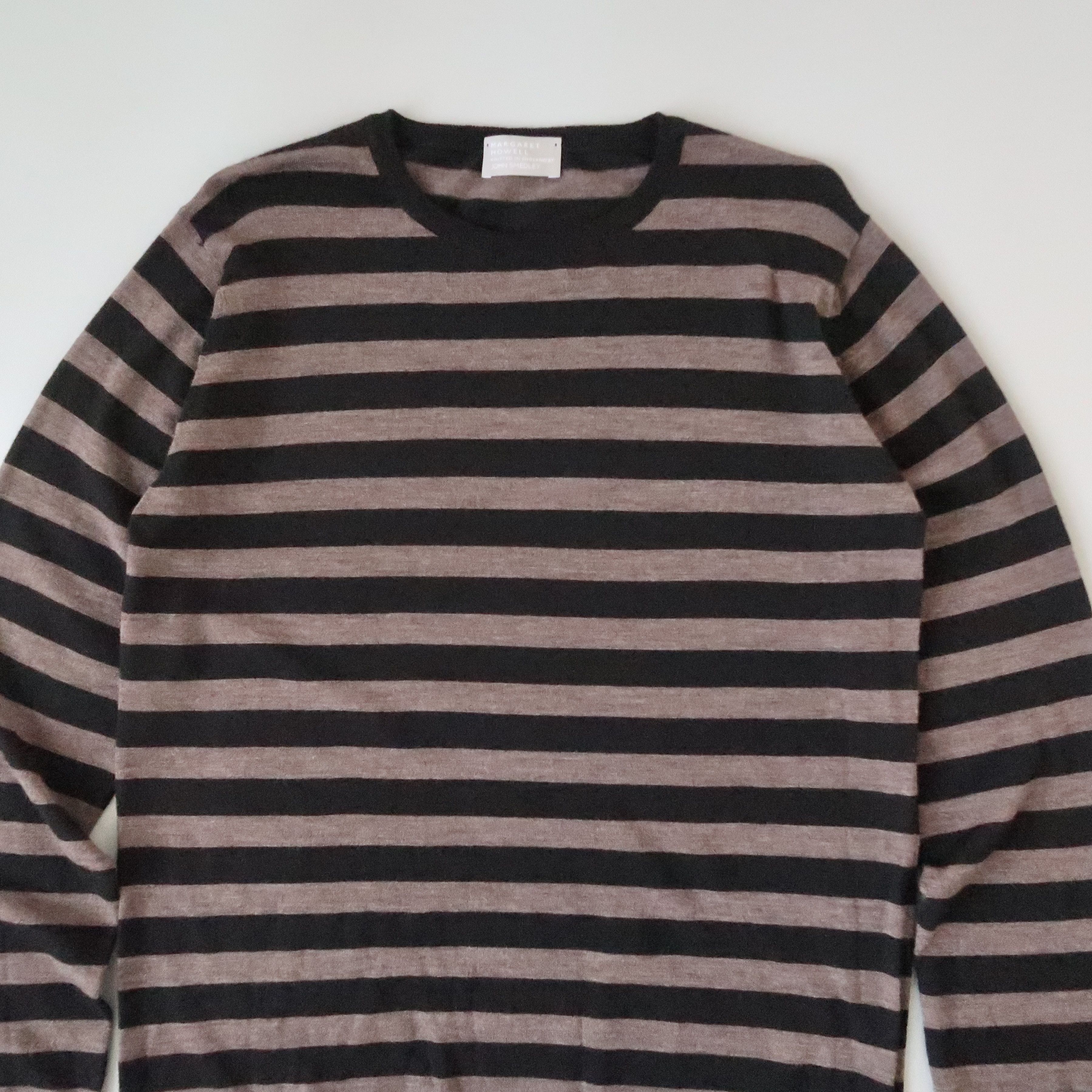 John Smedley MHL x John Smedley striped fine merino wool sweater/jumper Size US L / EU 52-54 / 3 - 3 Thumbnail