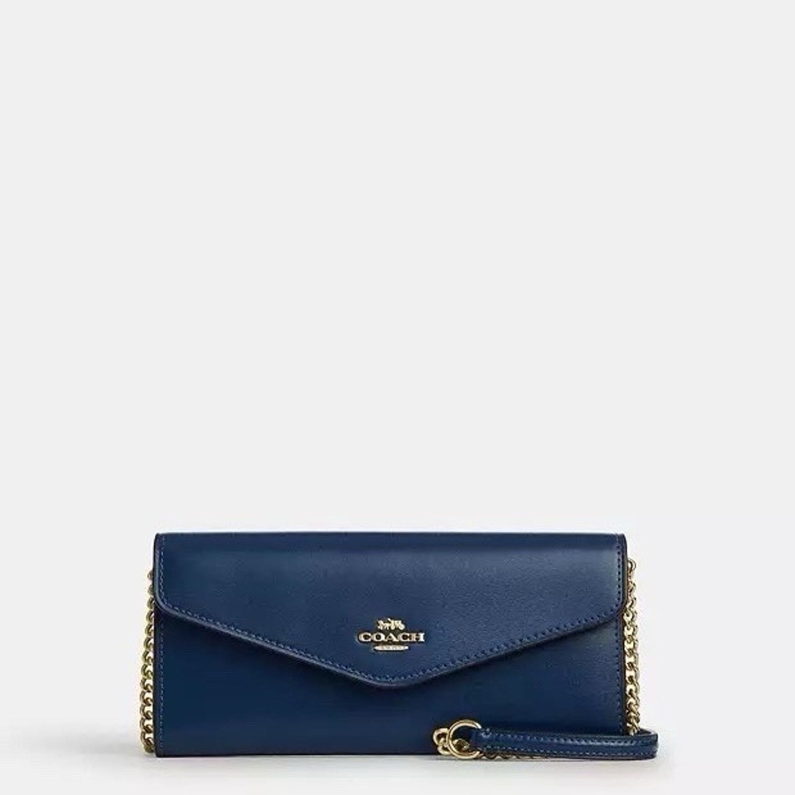 Coach NWT Coach Klare Wallet Chain CBI22 Shiny Gold/Deep Blue Size ONE SIZE - 6 Thumbnail