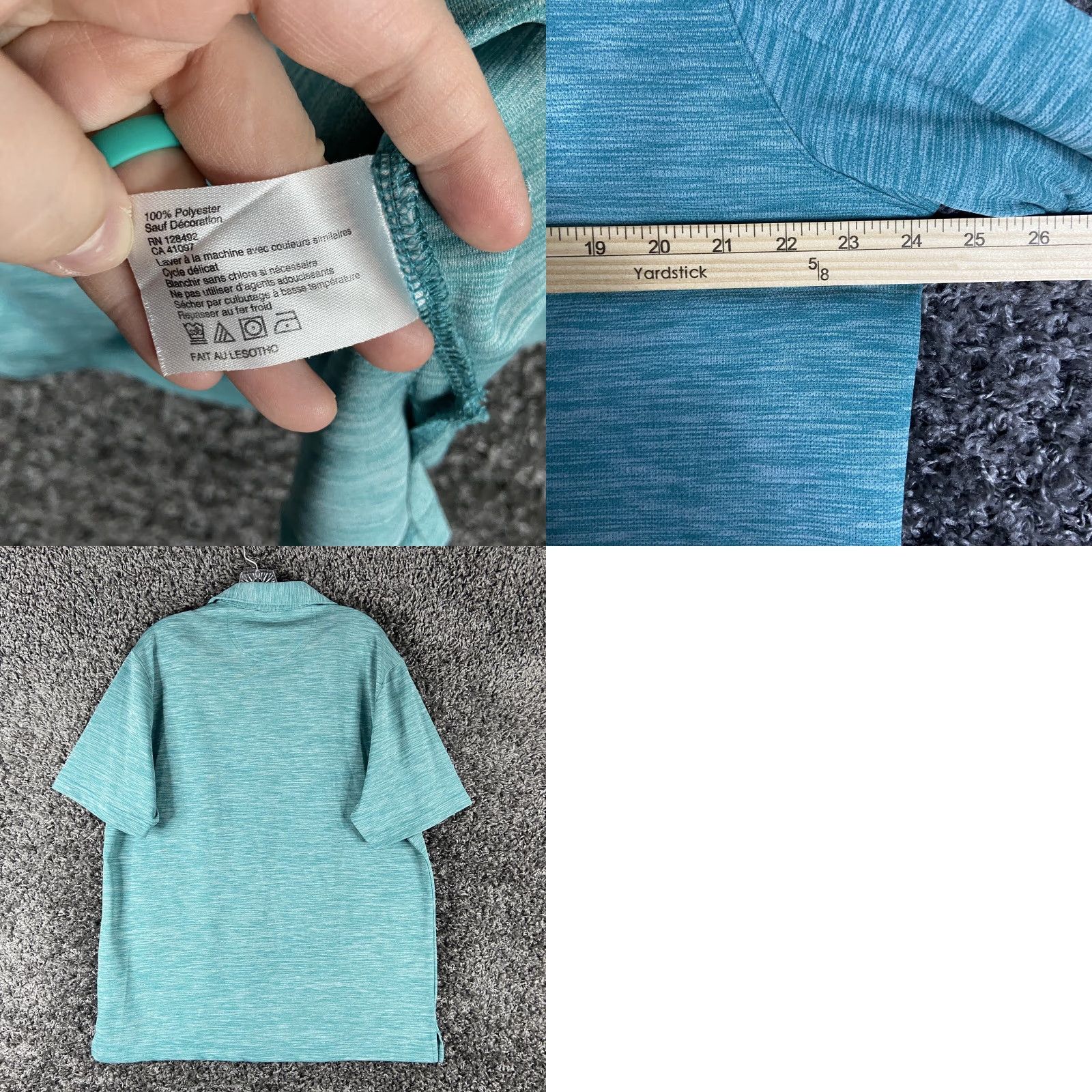 Vintage GREG NORMAN Play Dry Blue Heathered Polo Men’s Large Size US L / EU 52-54 / 3 - 8 Thumbnail