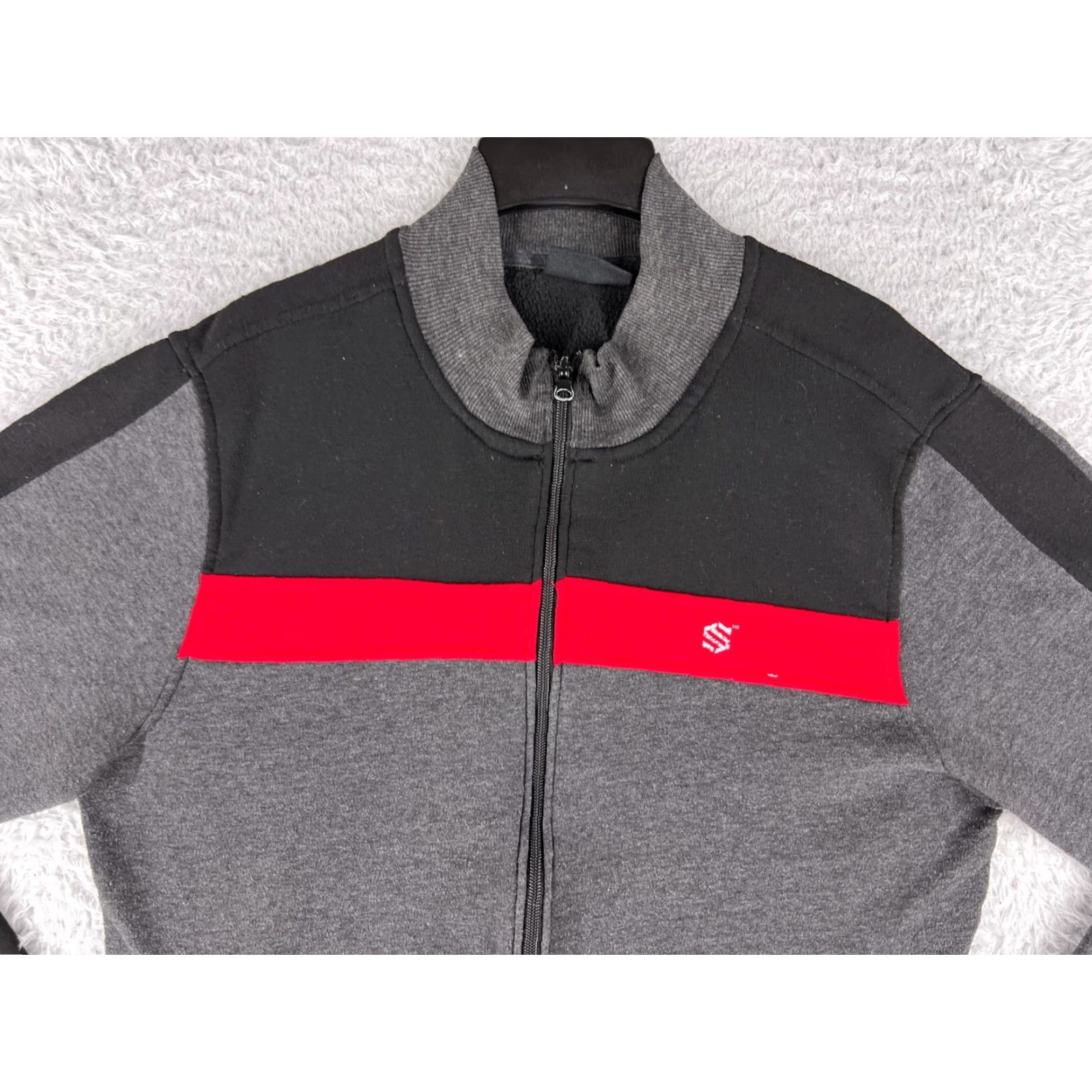 Vintage Seduka Jacket Men S Gray Red Full Zip Mock Neck Camp Hike 100% Polyester Outdoor Size US S / EU 44-46 / 1 - 5 Thumbnail