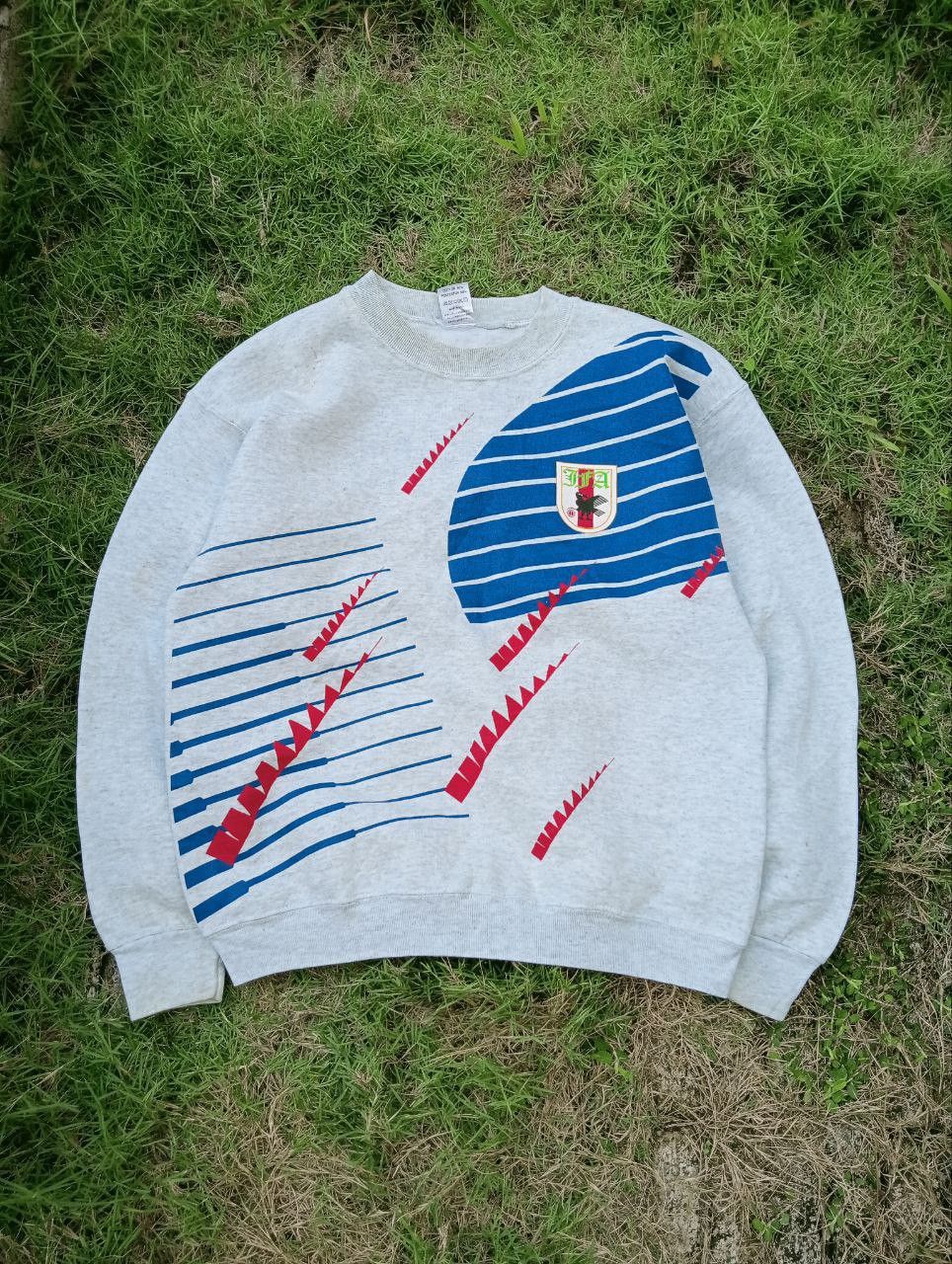 ウェア 90s Asics japan soccer sweat shirt vtg Rare!!! Vintage 90s Asics Japan Football Association JFA Big Logo