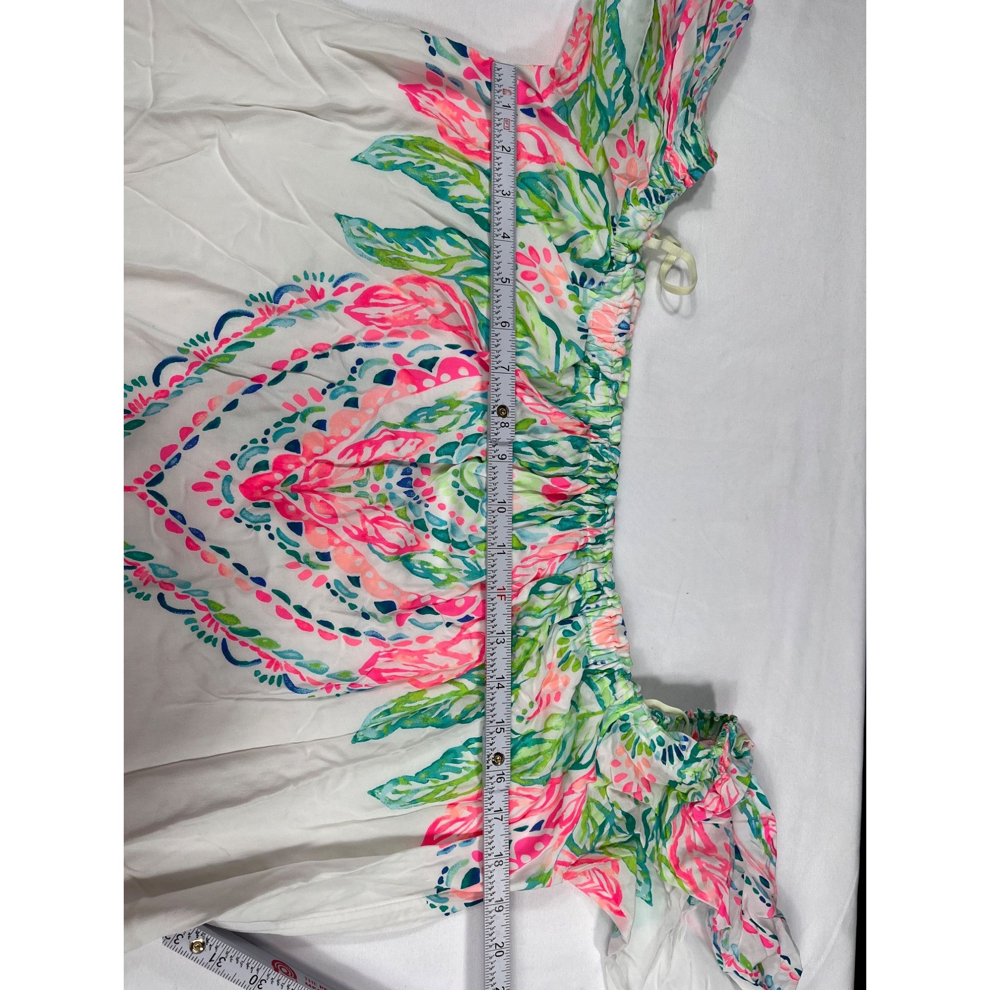 Lilly Pulitzer Lilly Pulitzer SKU 7935 Multicolor Off Shoulder Floral Dress Size L / US 10 / IT 46 - 3 Thumbnail